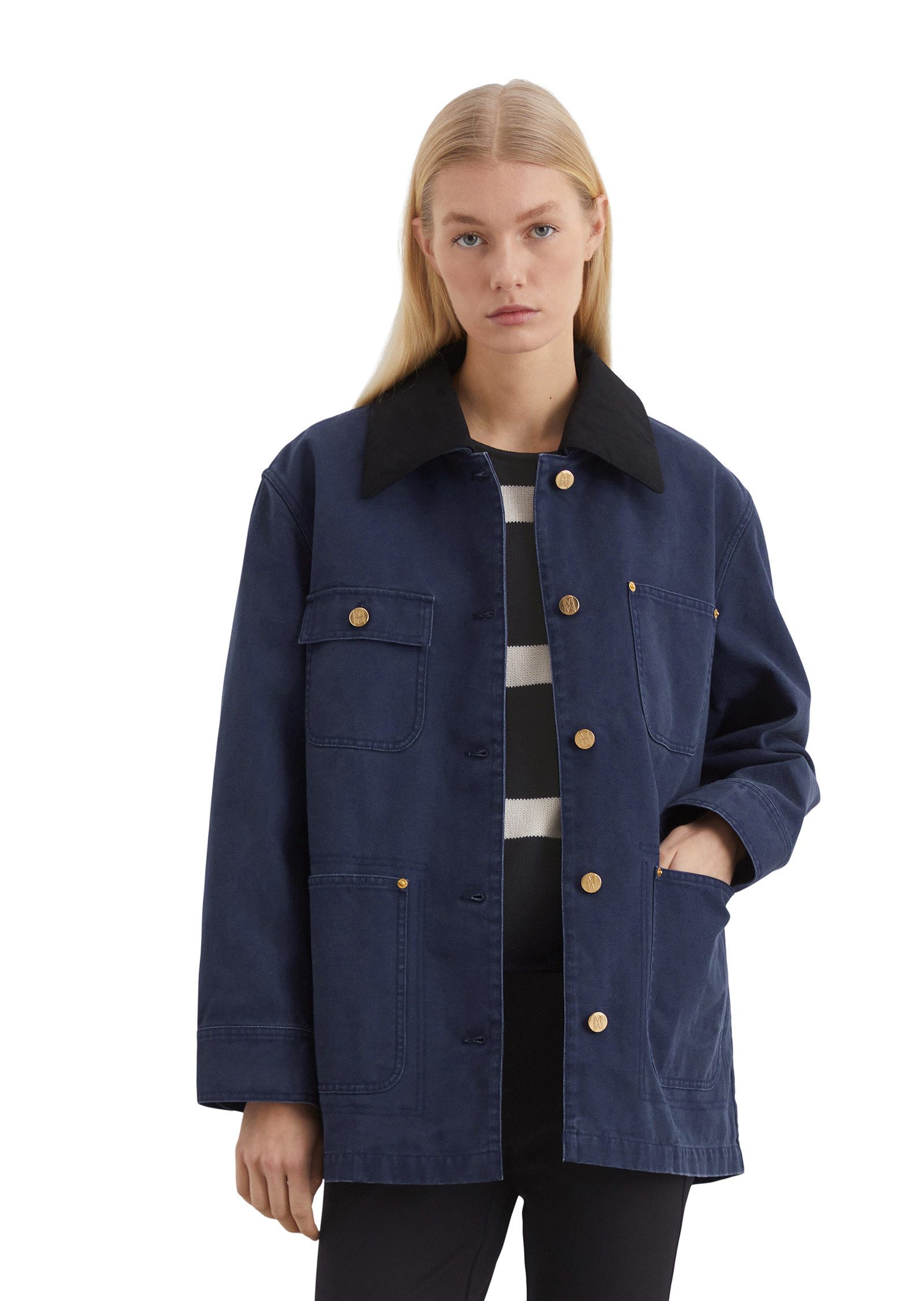 Outdoorjacke mit abnehmbarem Kragen