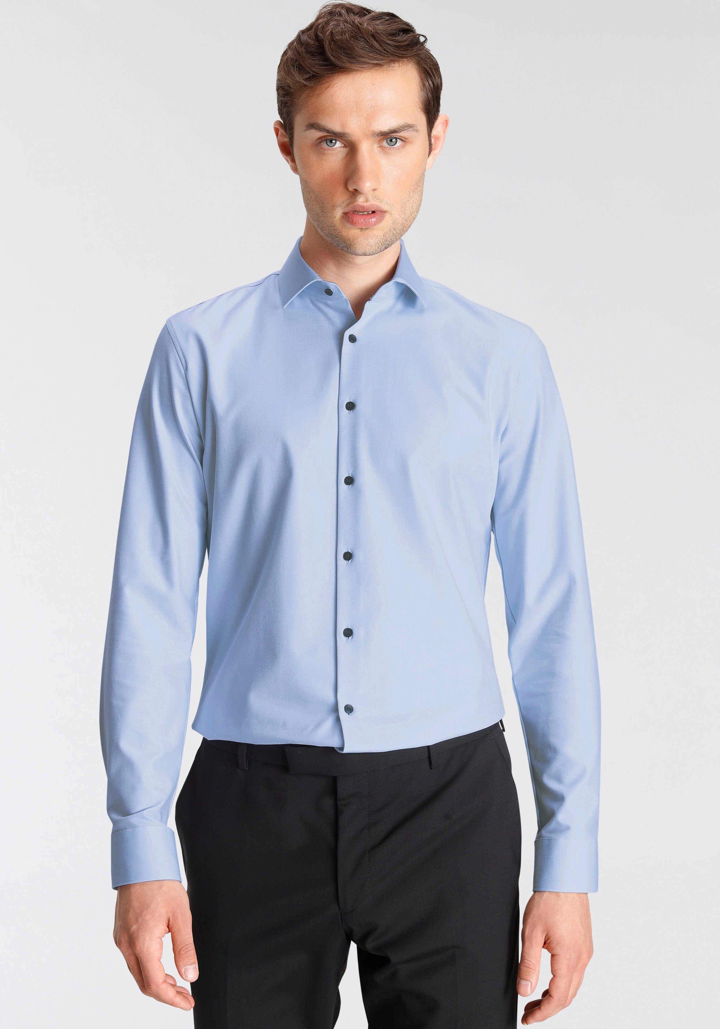 OLYMP Businesshemd No. Six super slim Jersey-Hemd