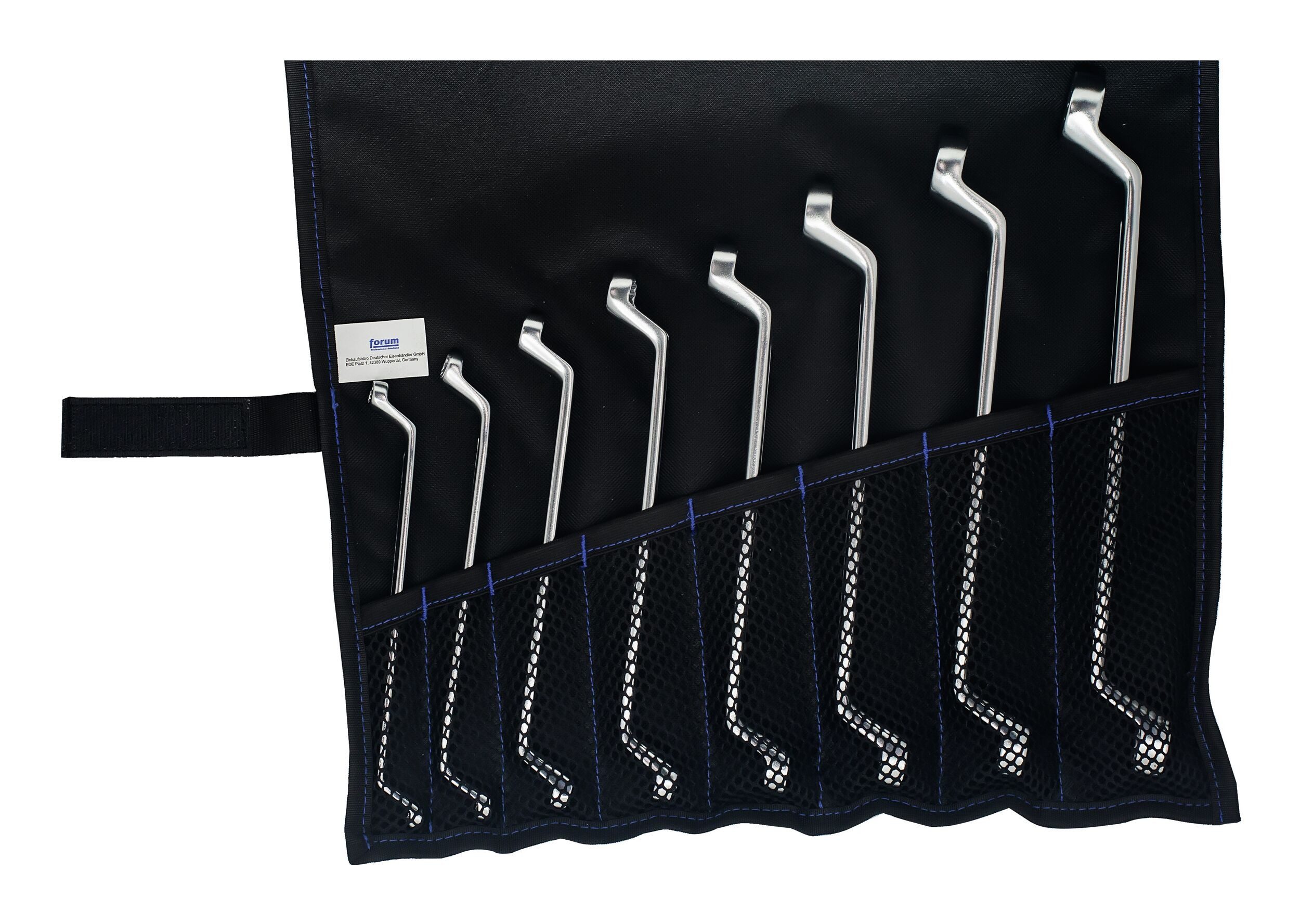 forum® Ringschlüssel (8 St), Doppelringschlüssel-Satz DIN838 6-22 mm in Rolltasche
