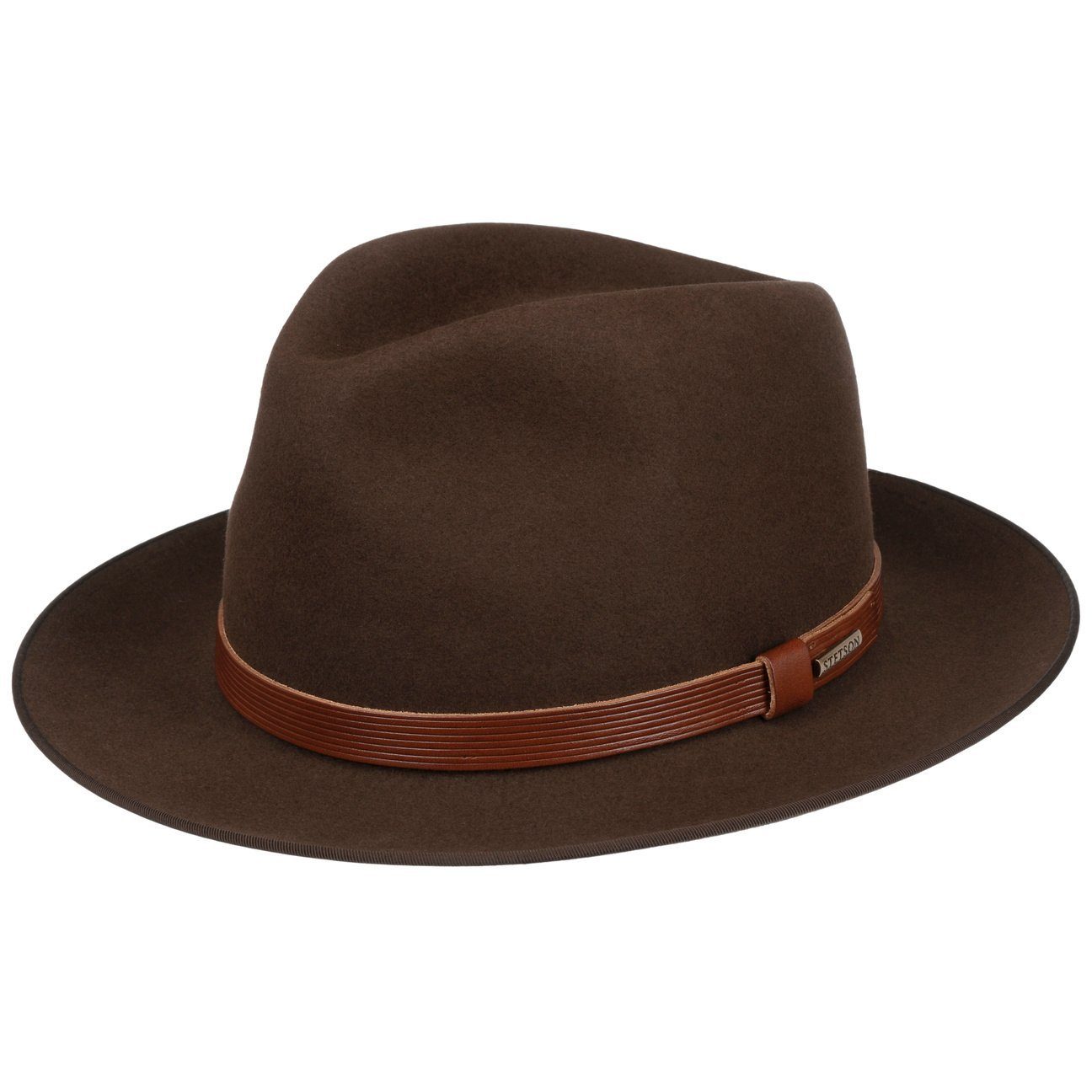 Stetson Filzhut (1-St) Fedorahut mit Lederband, Made in the EU