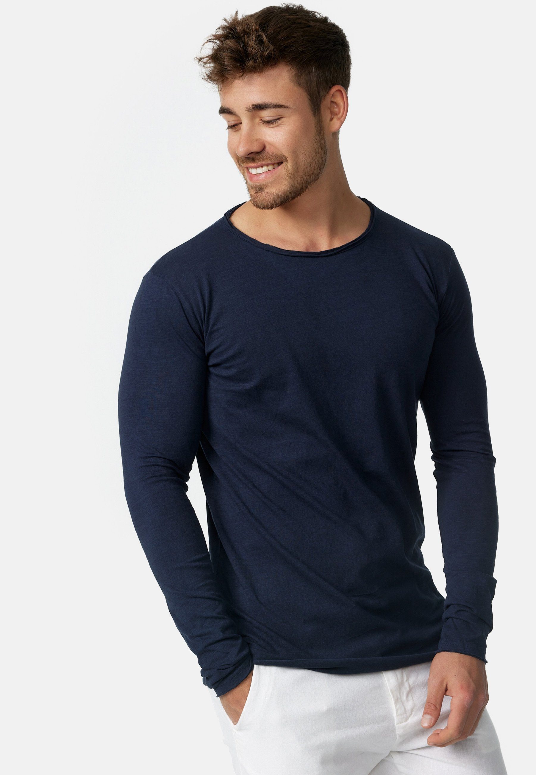 Indicode Langarmshirt Herren Willbur Longsleeve Shirt Herrenshirt Longsleev günstig online kaufen