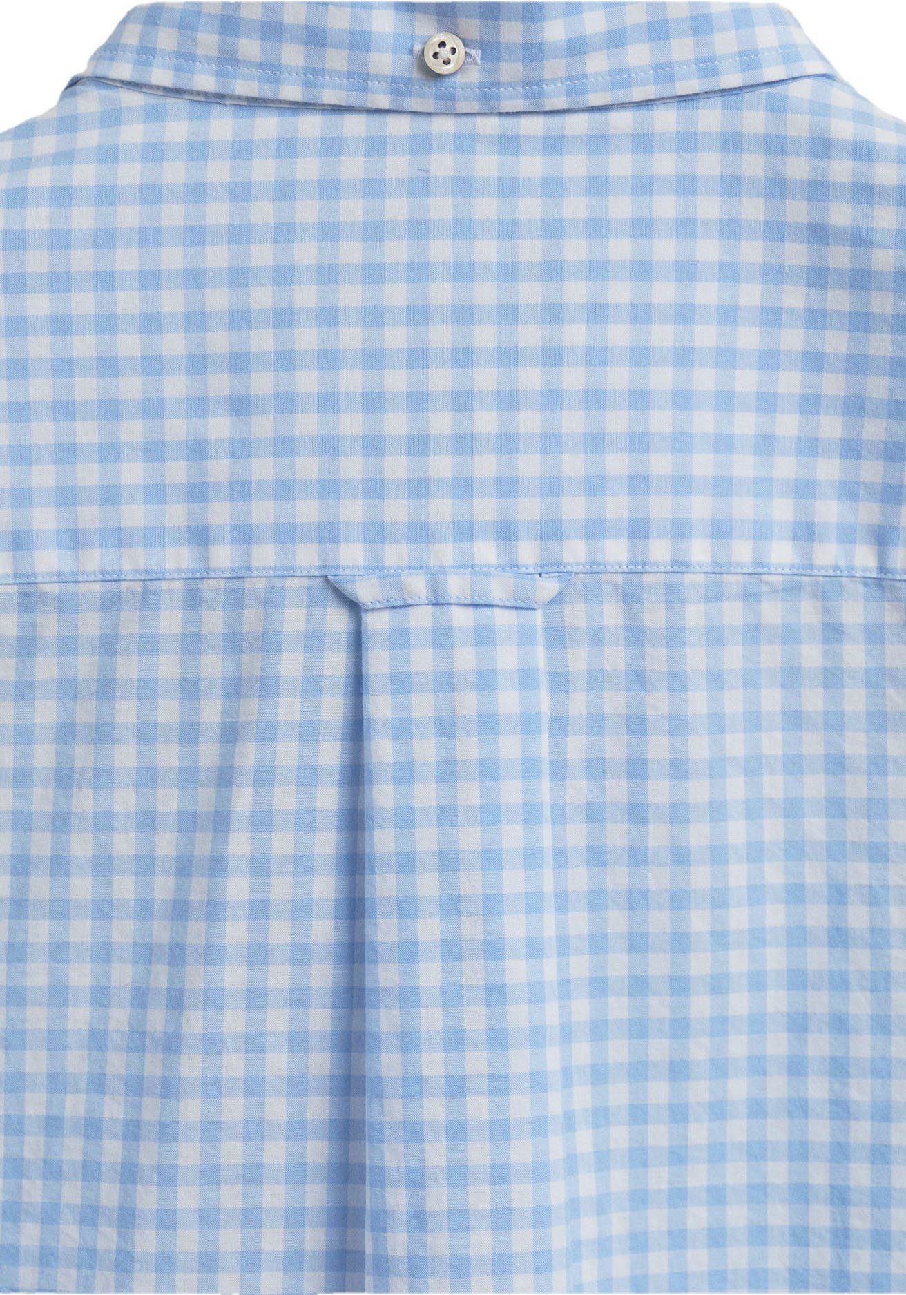 blue Karohemd mit Saum capri abgerundetem Gant Gingham