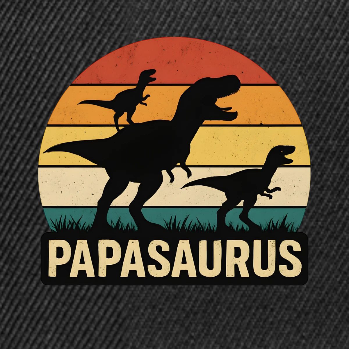 Spreadshirt Snapback Cap Papasaurus Dino Papa Snapback Cap (1-St)
