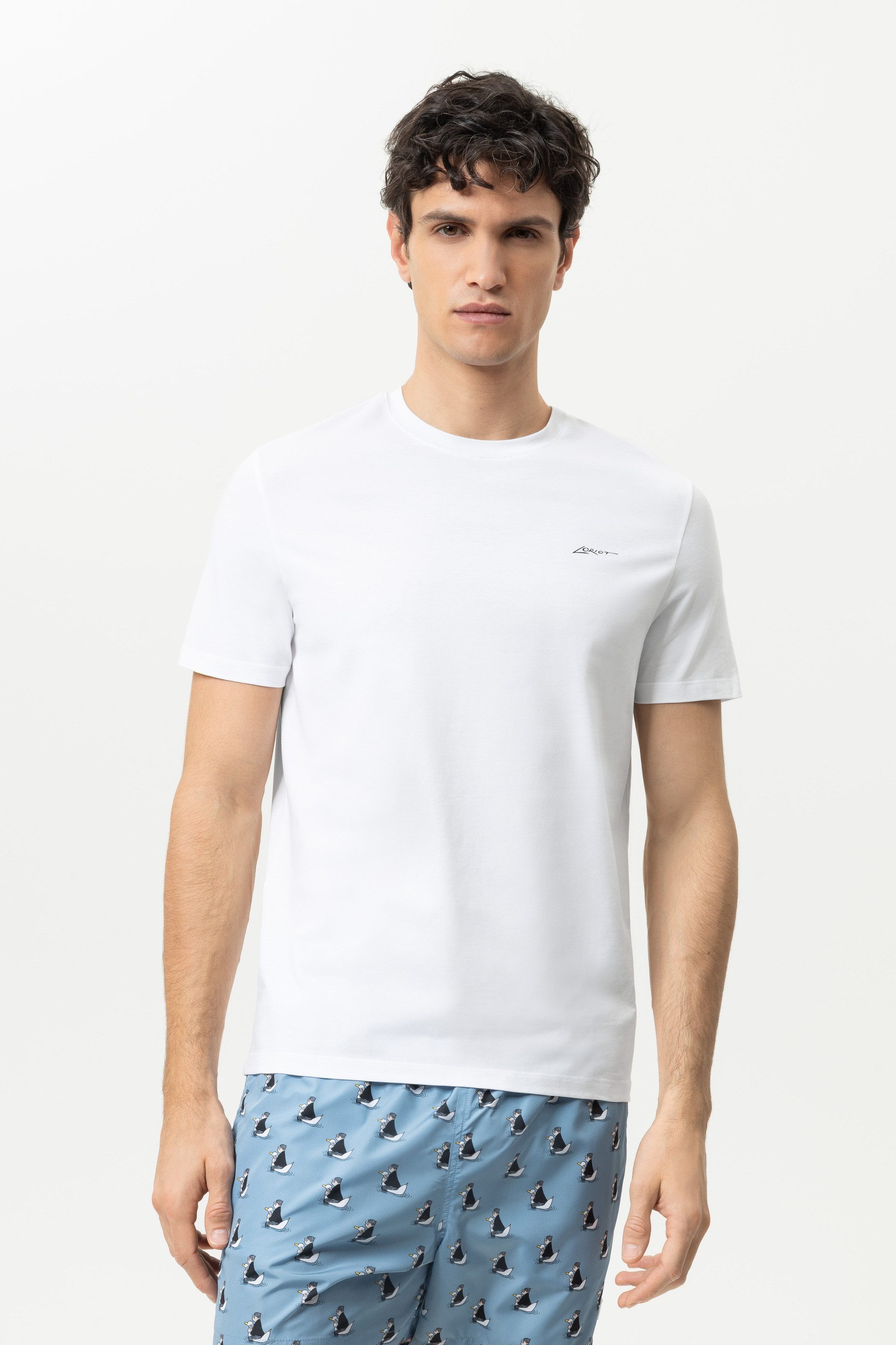 Pyjamaoberteil Mey T-Shirt Serie mey x LORIOT mit Print T-Shirt