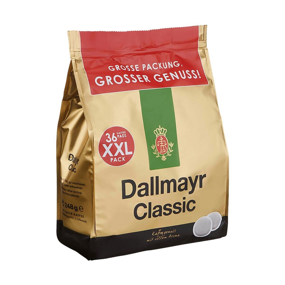DALLMAYR Kaffee Classic Pads, 36 Pads
