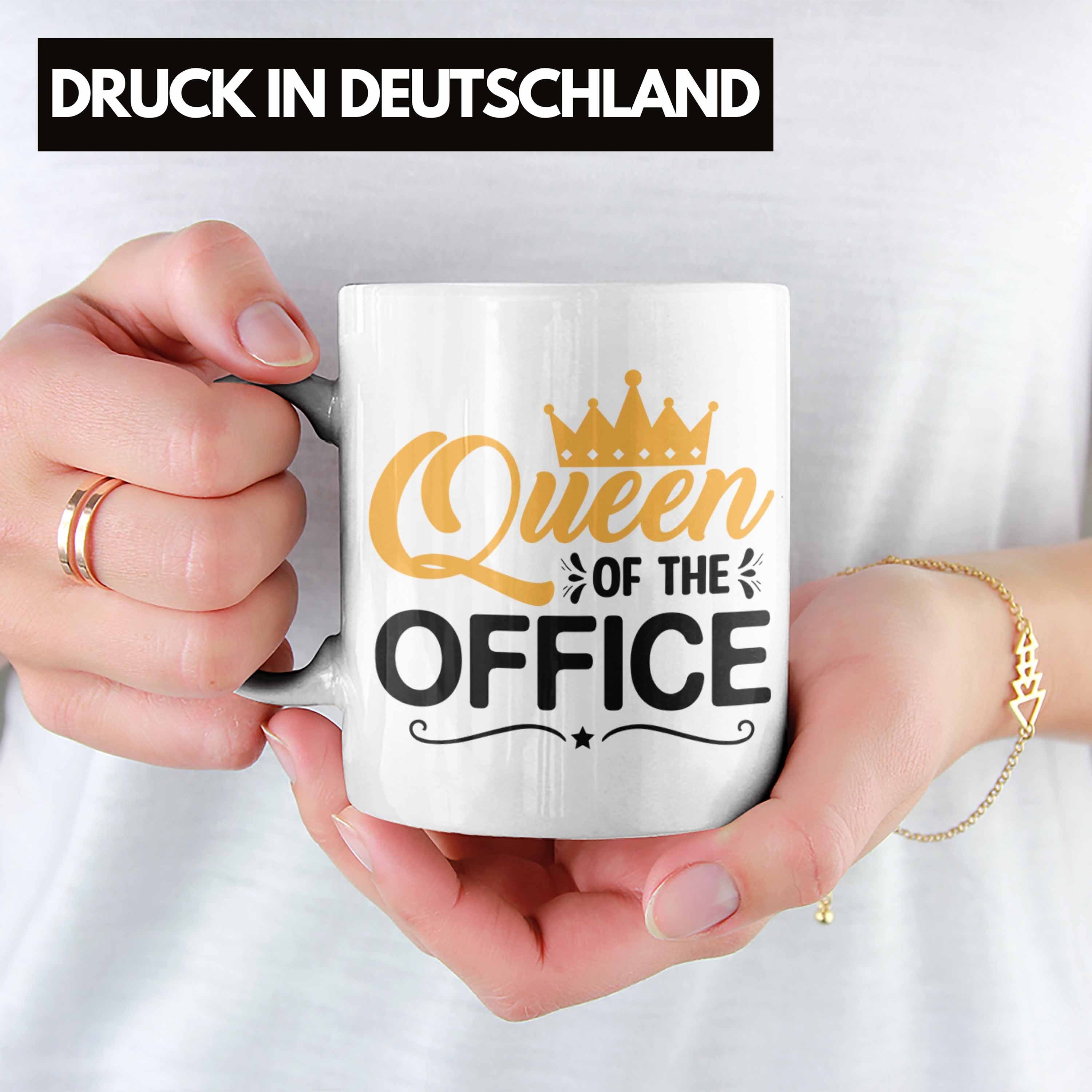 Office Chefin Weiss Kollegin Trendation Of Geschenkidee Trendation Geschenk The Queen - Tasse Tasse