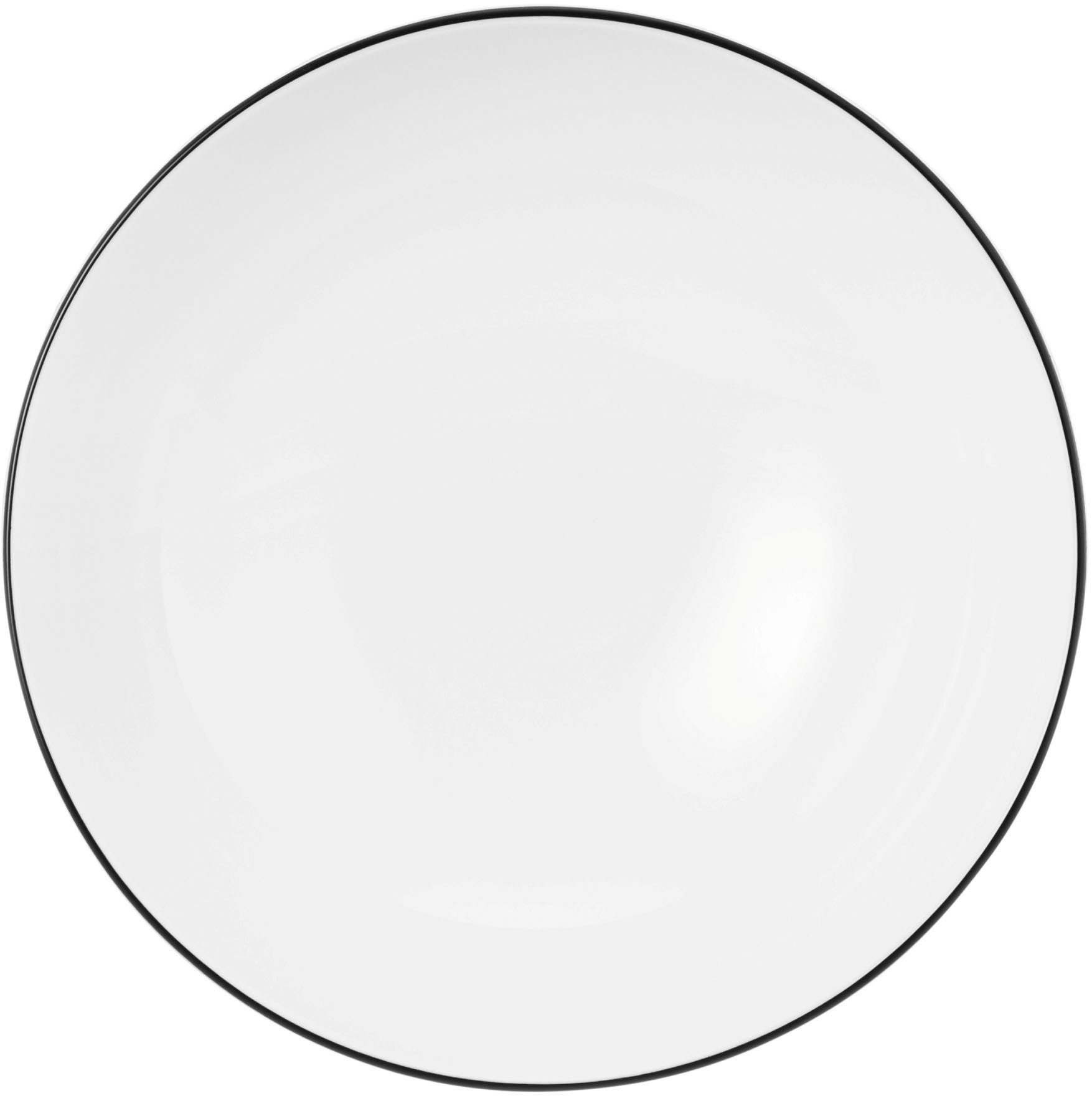 Seltmann Weiden Dessertschale Lido Black Line, Porzellan, (1-tlg), Dessertschale rund 15 cm