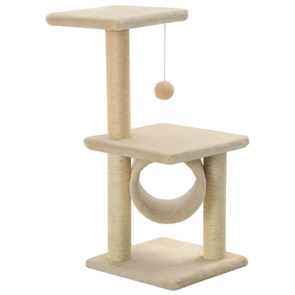 vidaXL Kratzbaum 65 cm Katzen-Kratzbaum Sisal 65 cm Beige