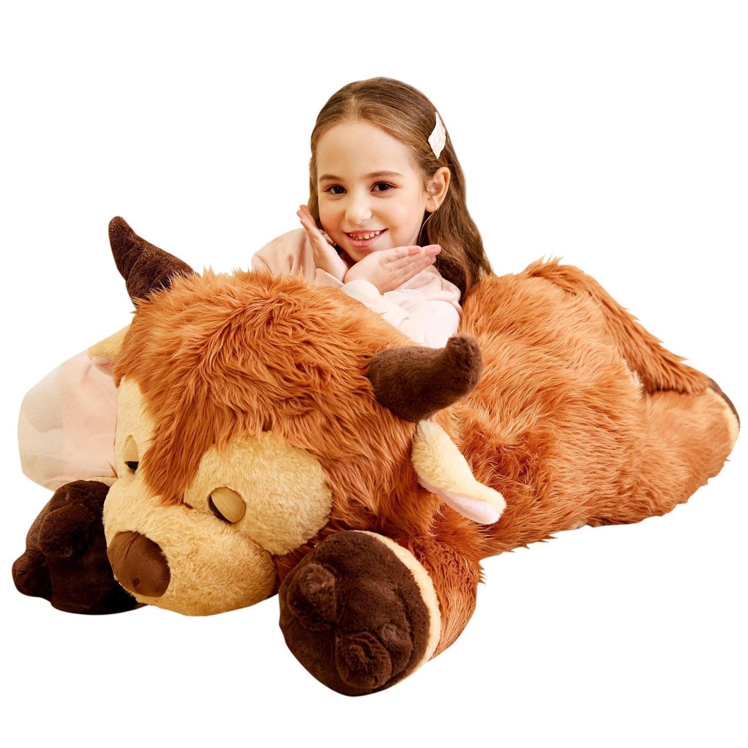 LuxusKollektion Kuscheltier Plüschtier Hochlandkuh 85 cm kuschelig weich