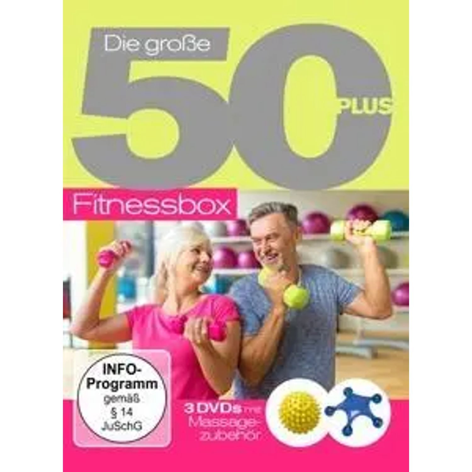 DVD Die Groáe 50+Fitnessbox mit Massagezubehör