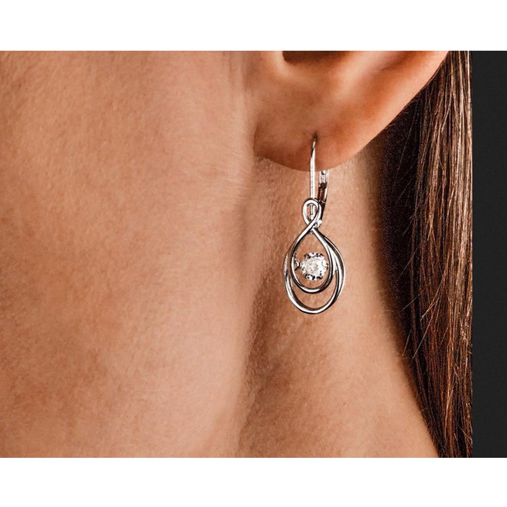 Limana Paar Ohrhänger Brisur Ohrringe 925 Sterling Silber tanzender Zirkoni günstig online kaufen