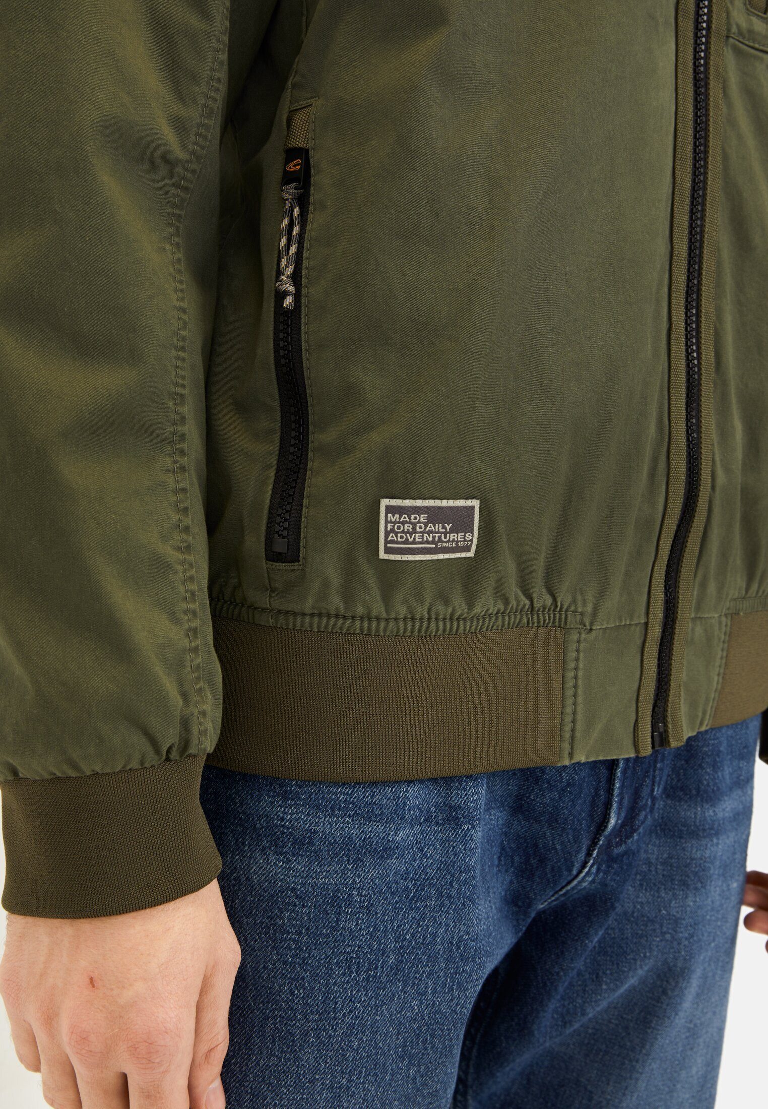 camel active Blouson Leichter Blouson mit Stehkragen Langarm