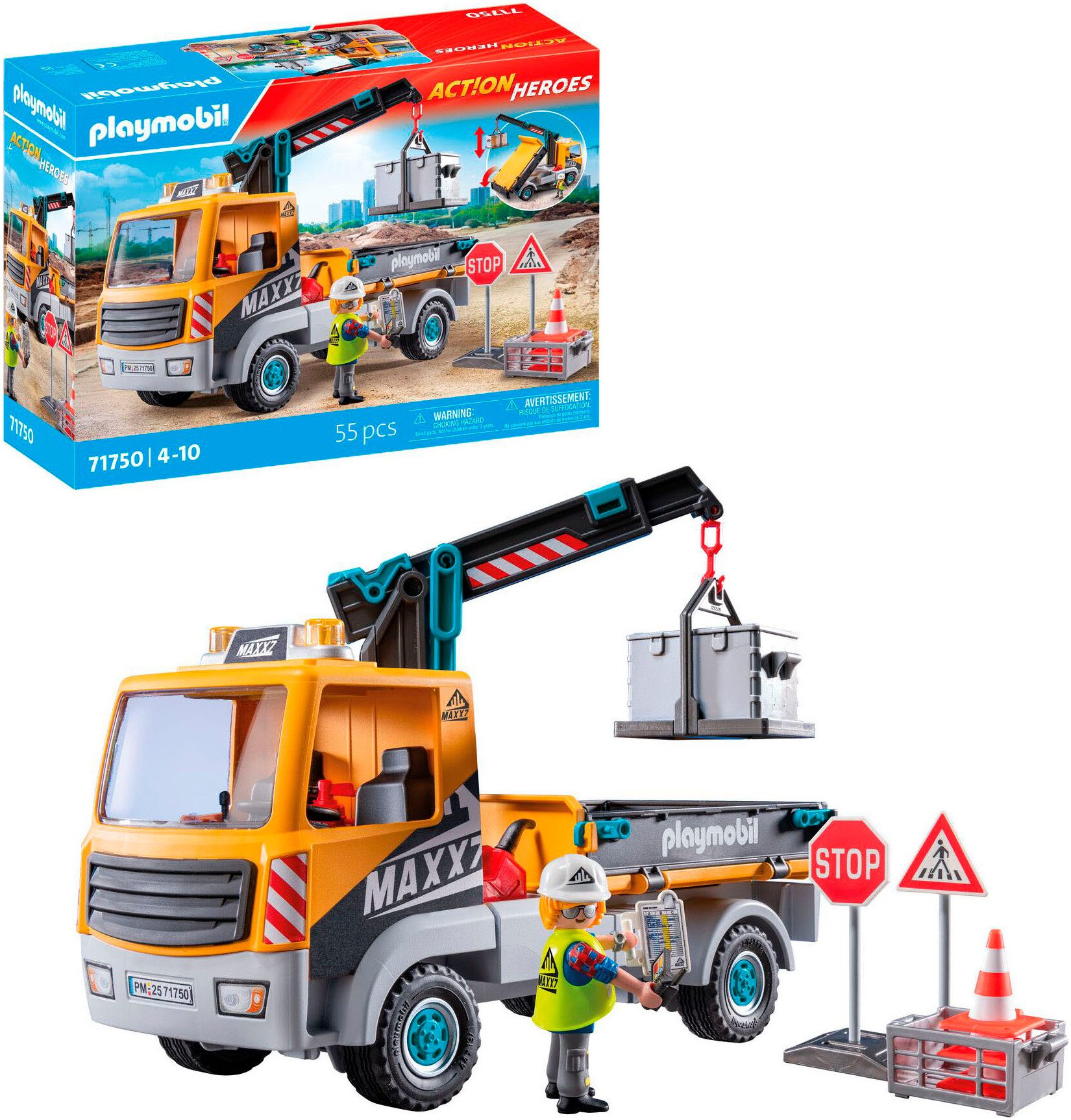 Playmobil® Baustellen-LKW mit Kran (71750), Playmobil günstig online kaufen
