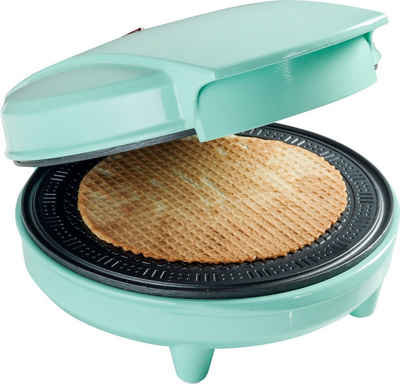 bestron Waffeleisen AWCM700 Hörnchenautomat mit Kegel, 700 W, mit Antihaftbeschichtung, Mintgrün