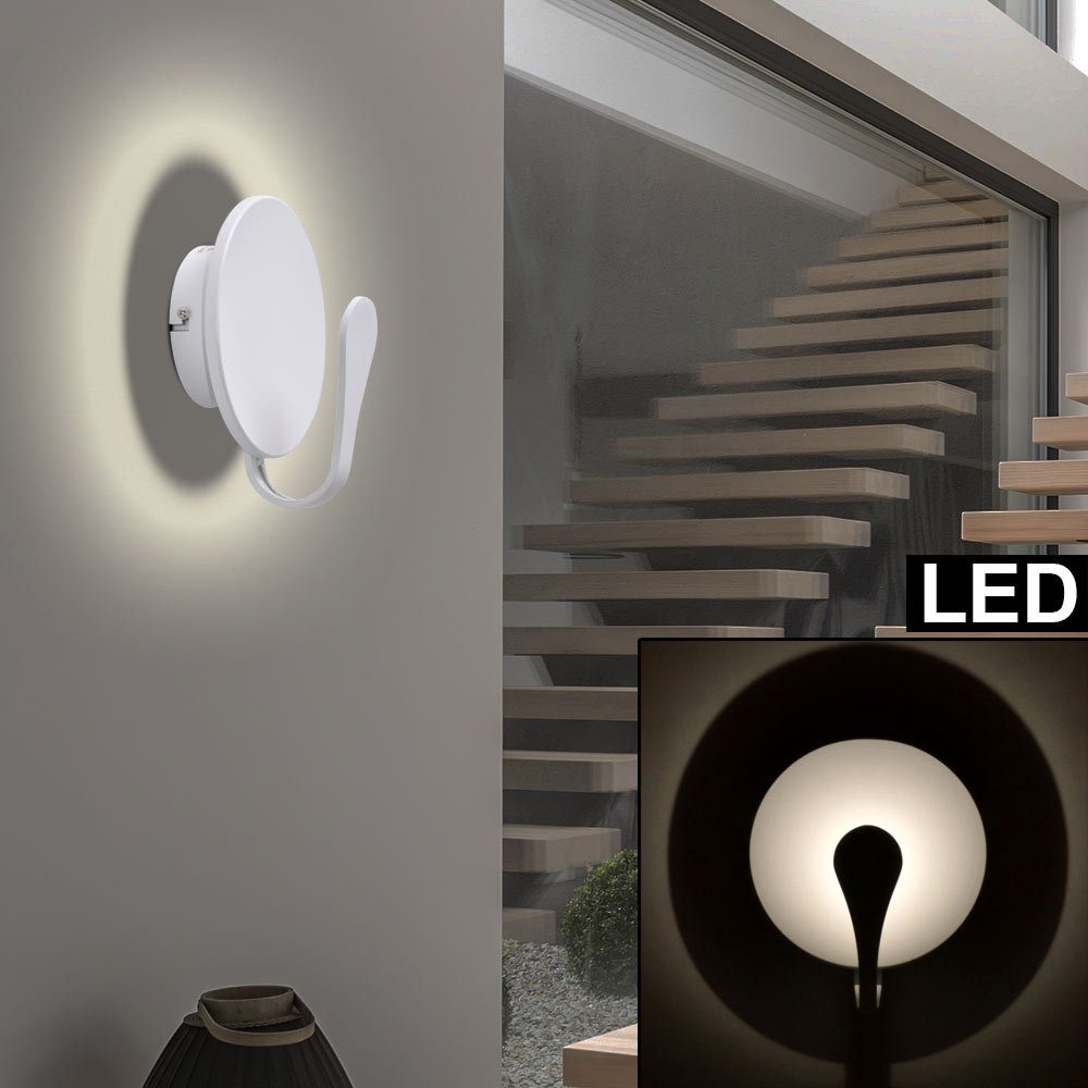 Haus Treppen verbaut, Zimmer Wand LED Wohn weiß Warmweiß, Beleuchtung näve Design ALU Leuchte Wandleuchte, LED LED-Leuchtmittel fest