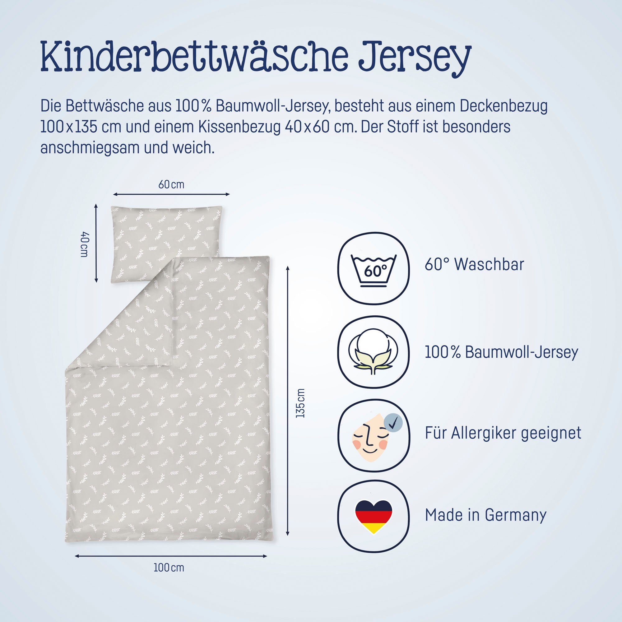 Julius Zöllner Kinderbettwäsche Twiggy, Jersey, 2 günstig online kaufen