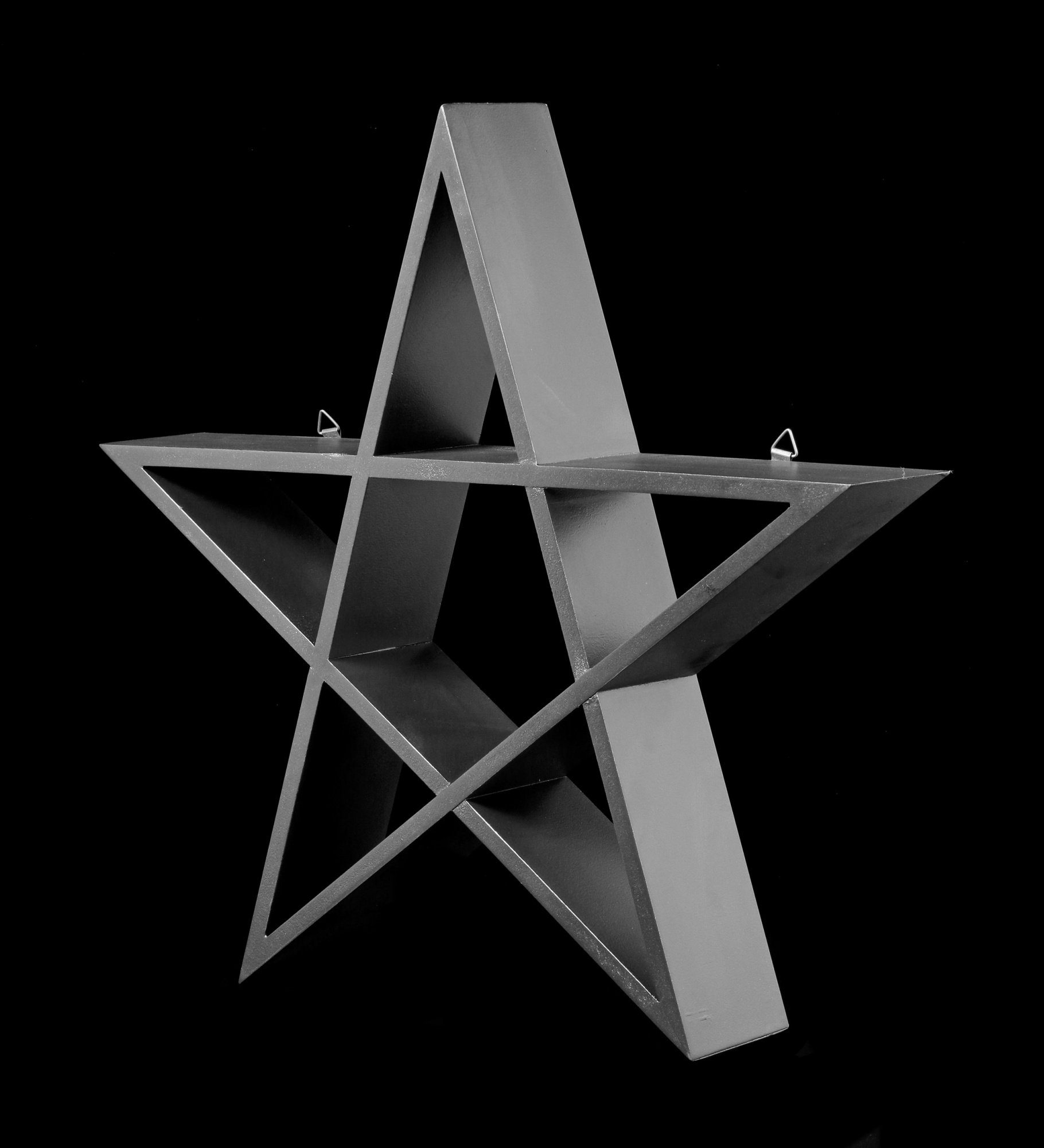 Figuren Shop GmbH Wandregal Wandregal - Schwarzes Pentagramm - Gothic Deko