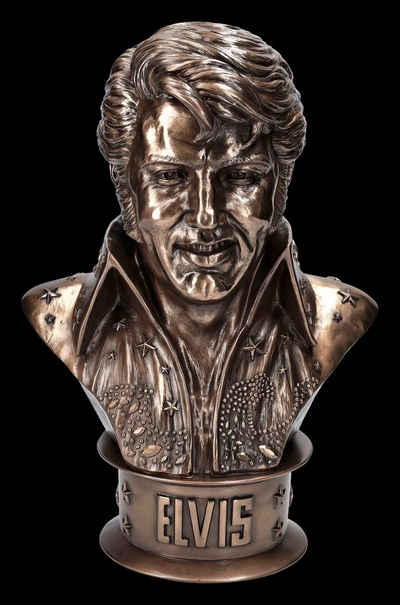 Figuren Shop GmbH Dekofigur Elvis Presley Büste groß - Merchandise Dekofigur bronziert