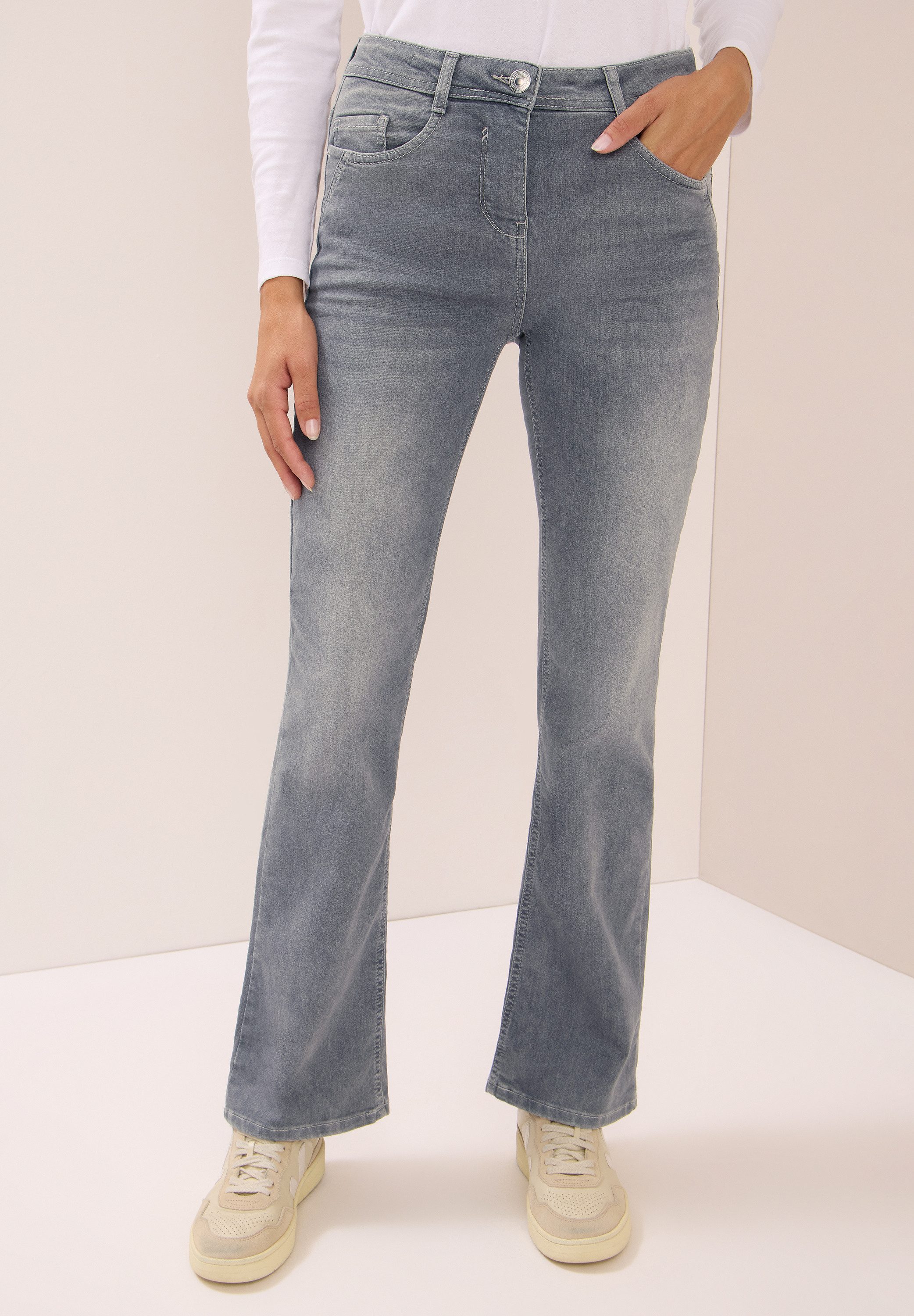 CECIL Bootcut-Jeans aus Baumwolle mit Stretchanteil