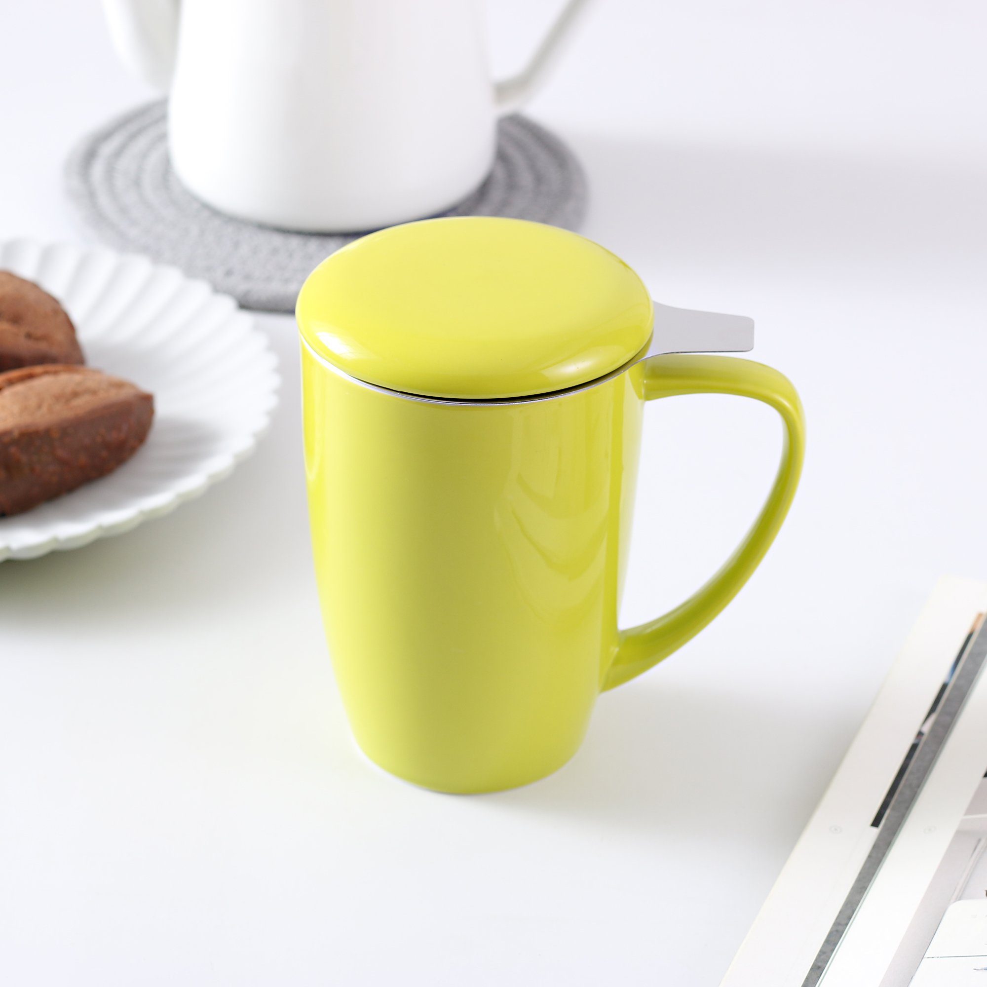 Tasse, Kaffeebecher aus Grün LOVECASA Porzellan Teebecher Porzellan,