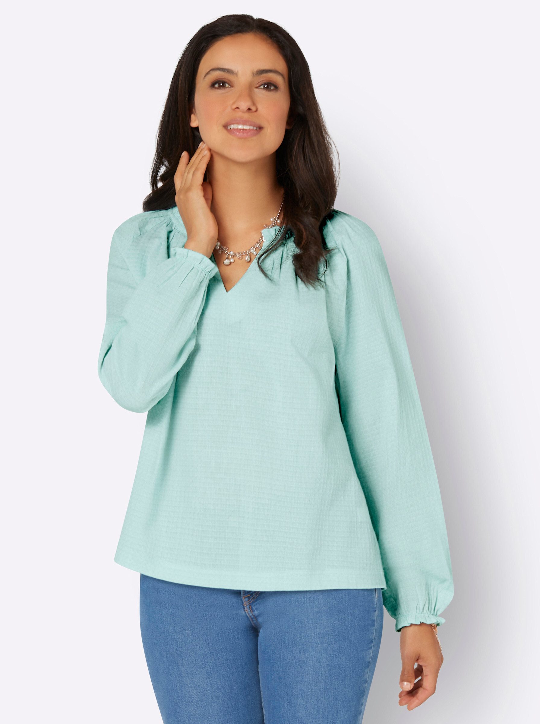 Witt Klassische Bluse Schlupfbluse Langarm