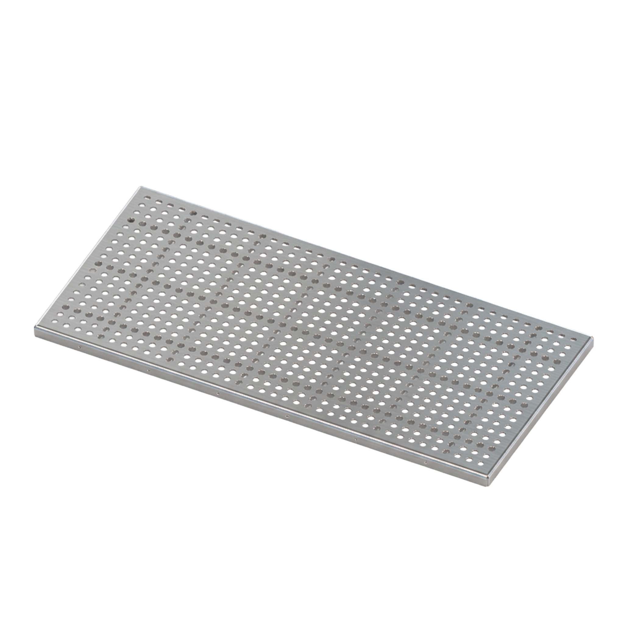 Feuerfest 123 GmbH Spülkasten-Abdeckblende Lichtschachtabdeckung aus Edelstahl Kreismuster 800x400x20mm