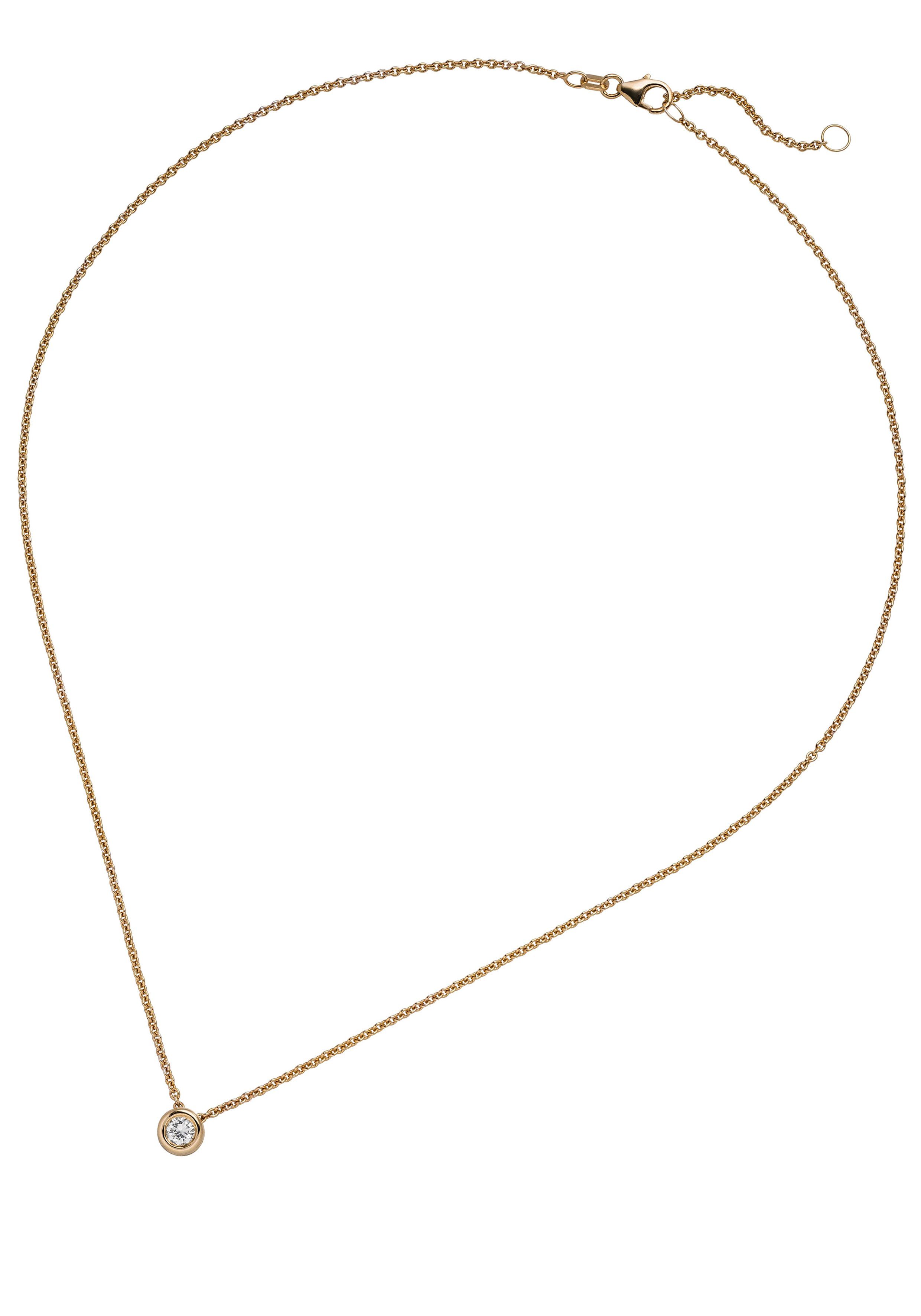 JOBO Kette mit Anhänger Solitär Diaman... JOBO Kette mit Anhänger Solitär Diaman...