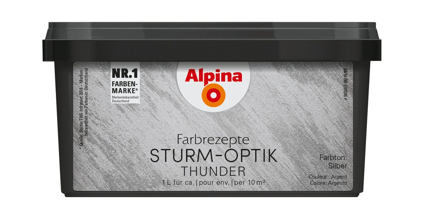 Alpina Wandfarbe Farbrezepte STURM-OPTIK 1 Liter