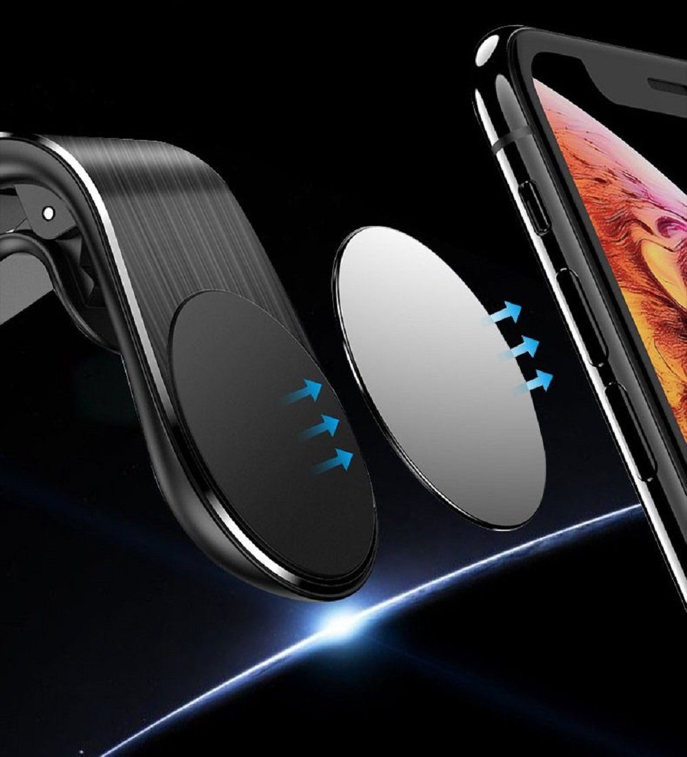 cofi1453 Smartphone-Halterung KFZ Magnet Lüftungsgitter Handy Halterung Lüftung Universal – Bild 5 von 5