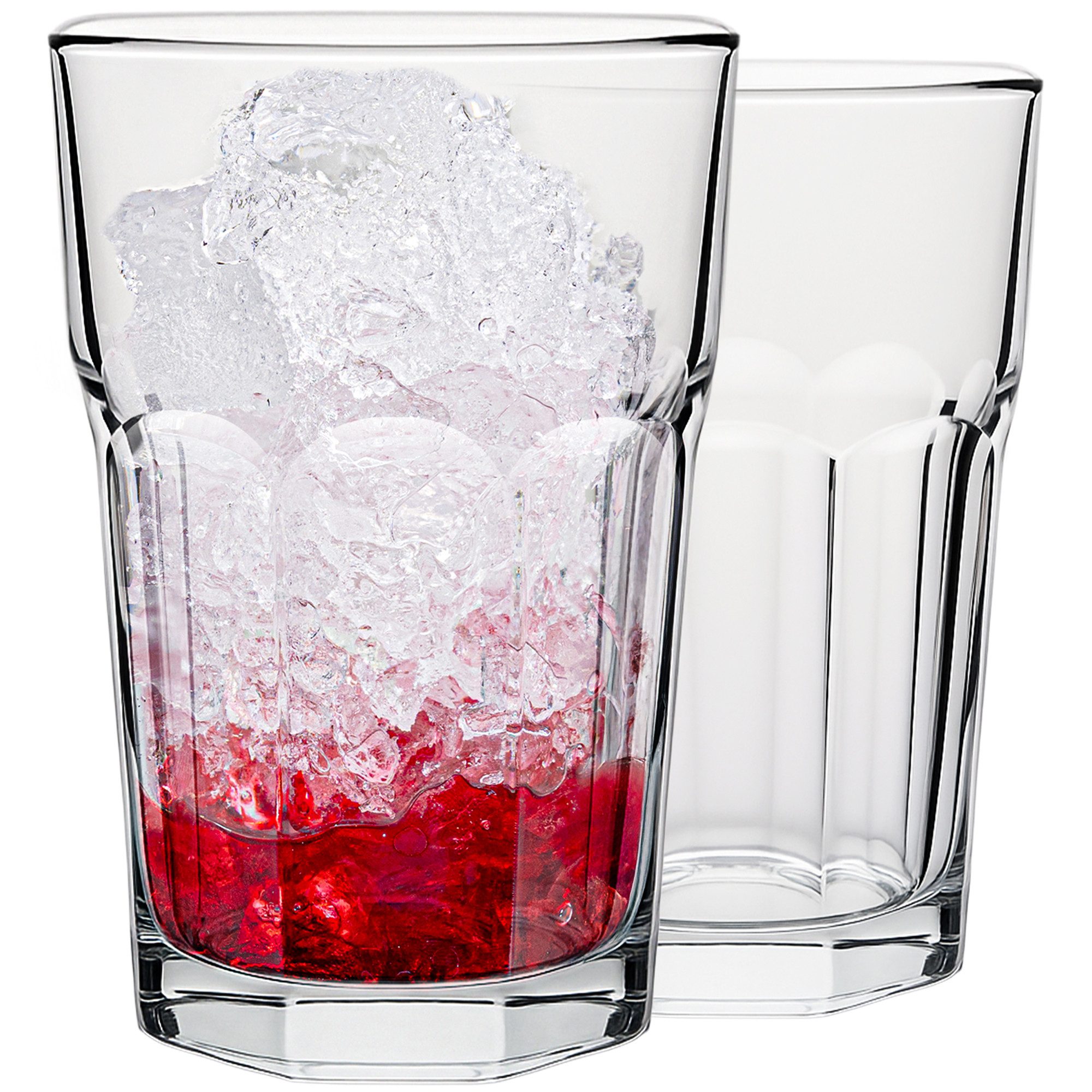 KONZEPT Gläser-Set Wassergläser Set 320ml Transparent - Trinkgläser, 12-tlg., Set Gläser für Wasser, Saft und Cocktails