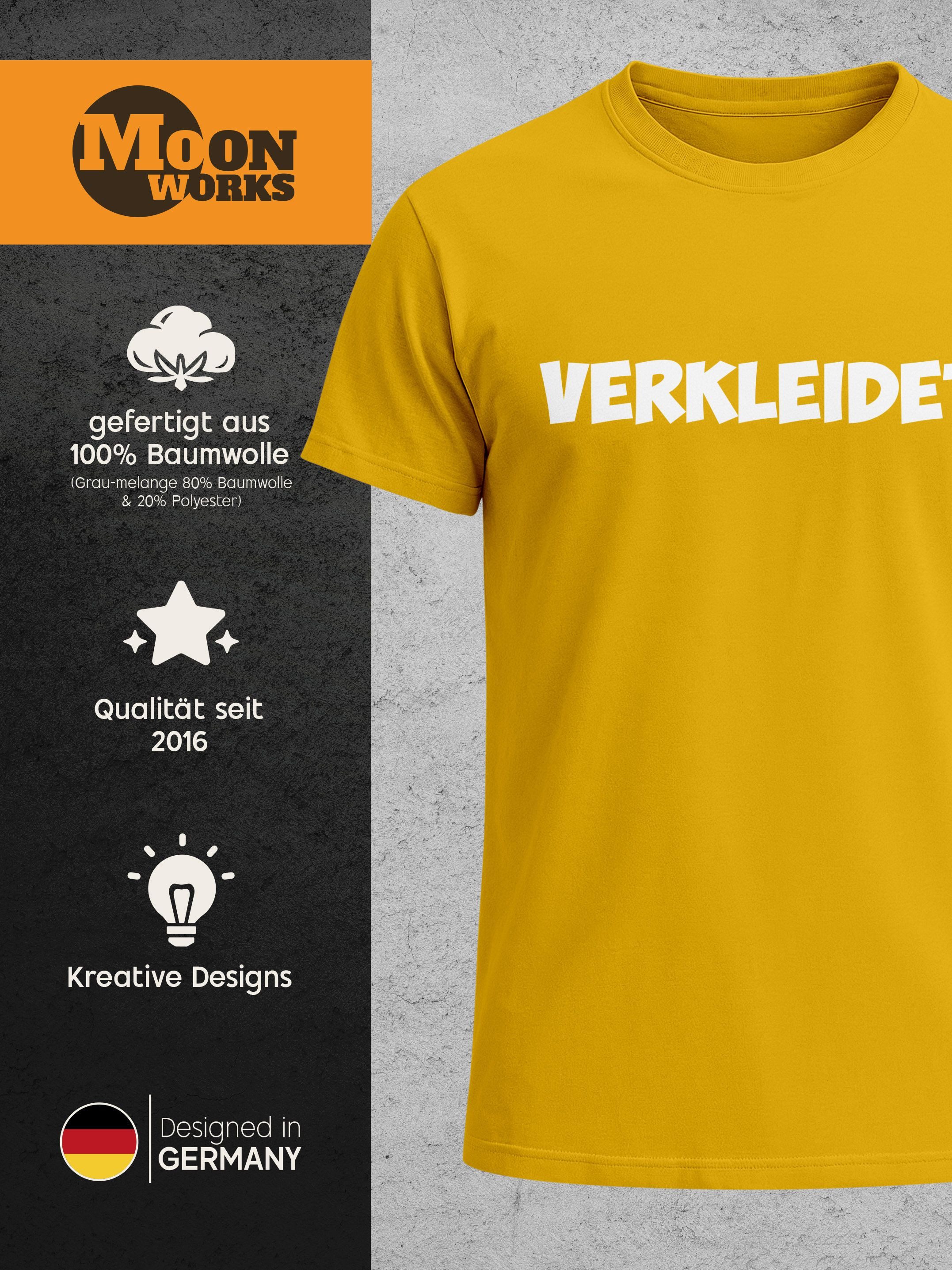 MoonWorks Print-Shirt Herren T-Shirt Verkleidet Fasching Fastnacht Kostüm Karneval mit Print