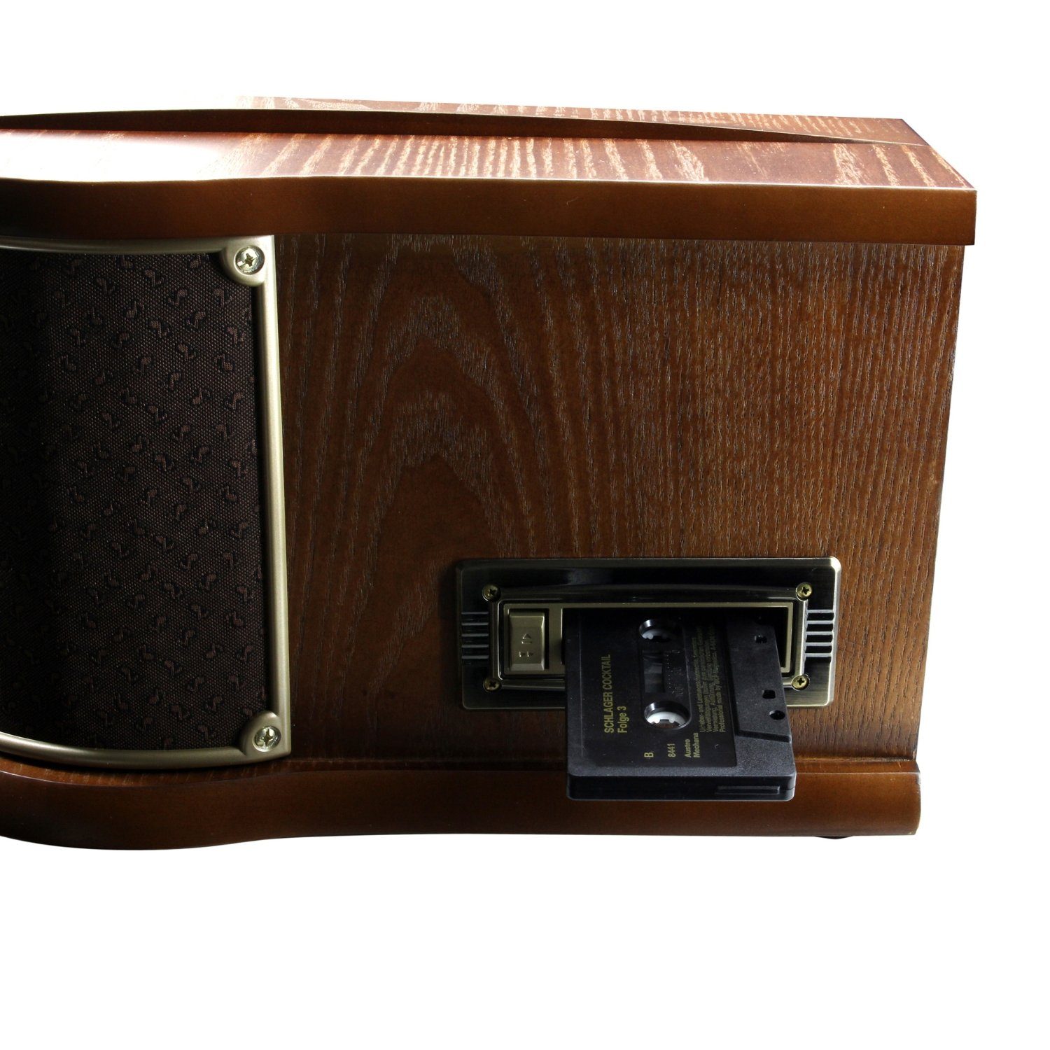 Soundmaster NR560 Nostalgie Stereoanlage Plattenspieler CD Kassette USB AUX BT Multifunktionsspieler (Riemenantrieb, Plattenspieler, CD-Player, Kassette, Bluetooth, Radio, Encoding)