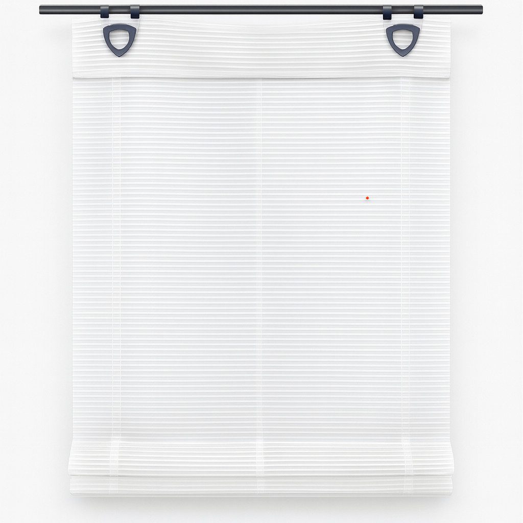 Clever-Kauf-24 Raffrollo Raffrollo Bambusoptik wollweiß inkl. Haken, mit Ös günstig online kaufen