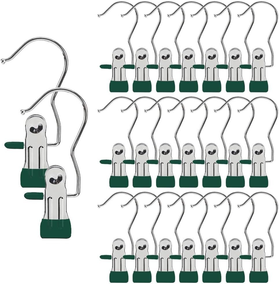 Coonoor Автовешалки Clip 30 Stück Leggings-Organizer, Hosenbügel,Metall-Kleiderbügel