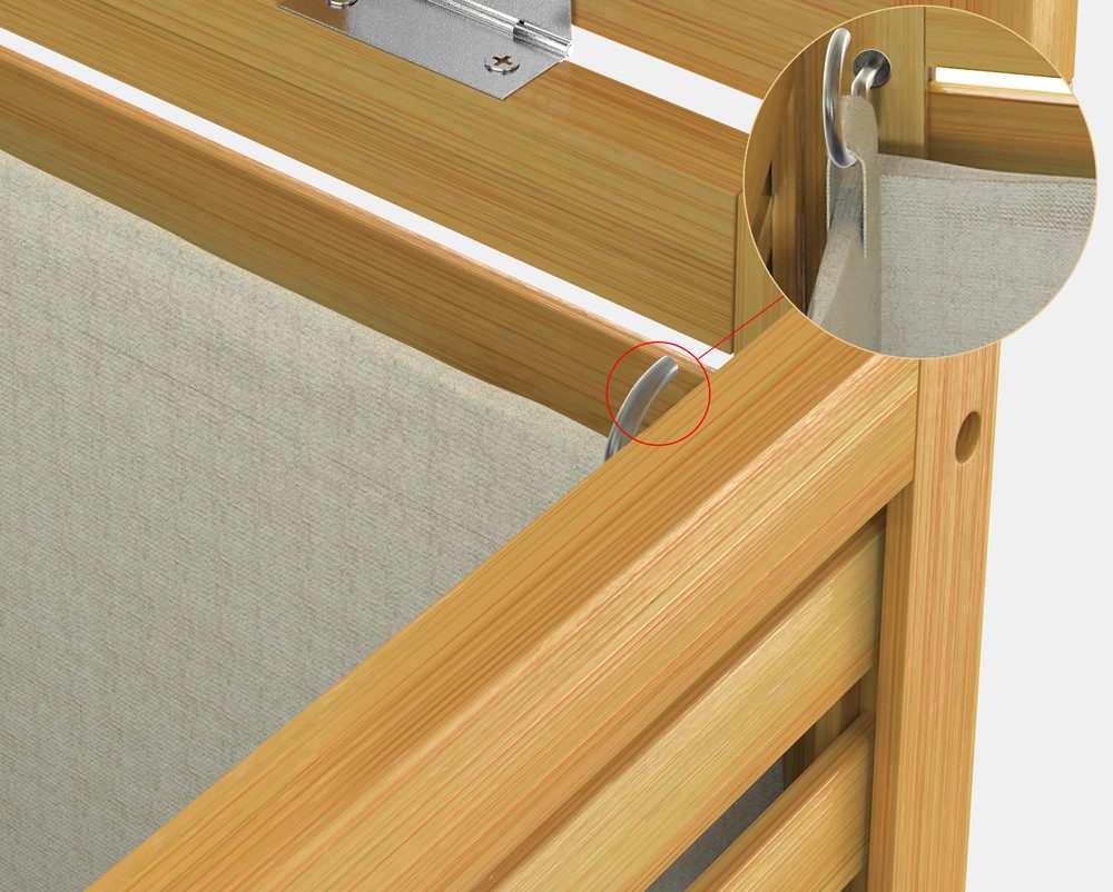 Casaria Wäschekorb (1 St), mit Deckel Holz Bambus Wäschebox Wäschesammler I günstig online kaufen