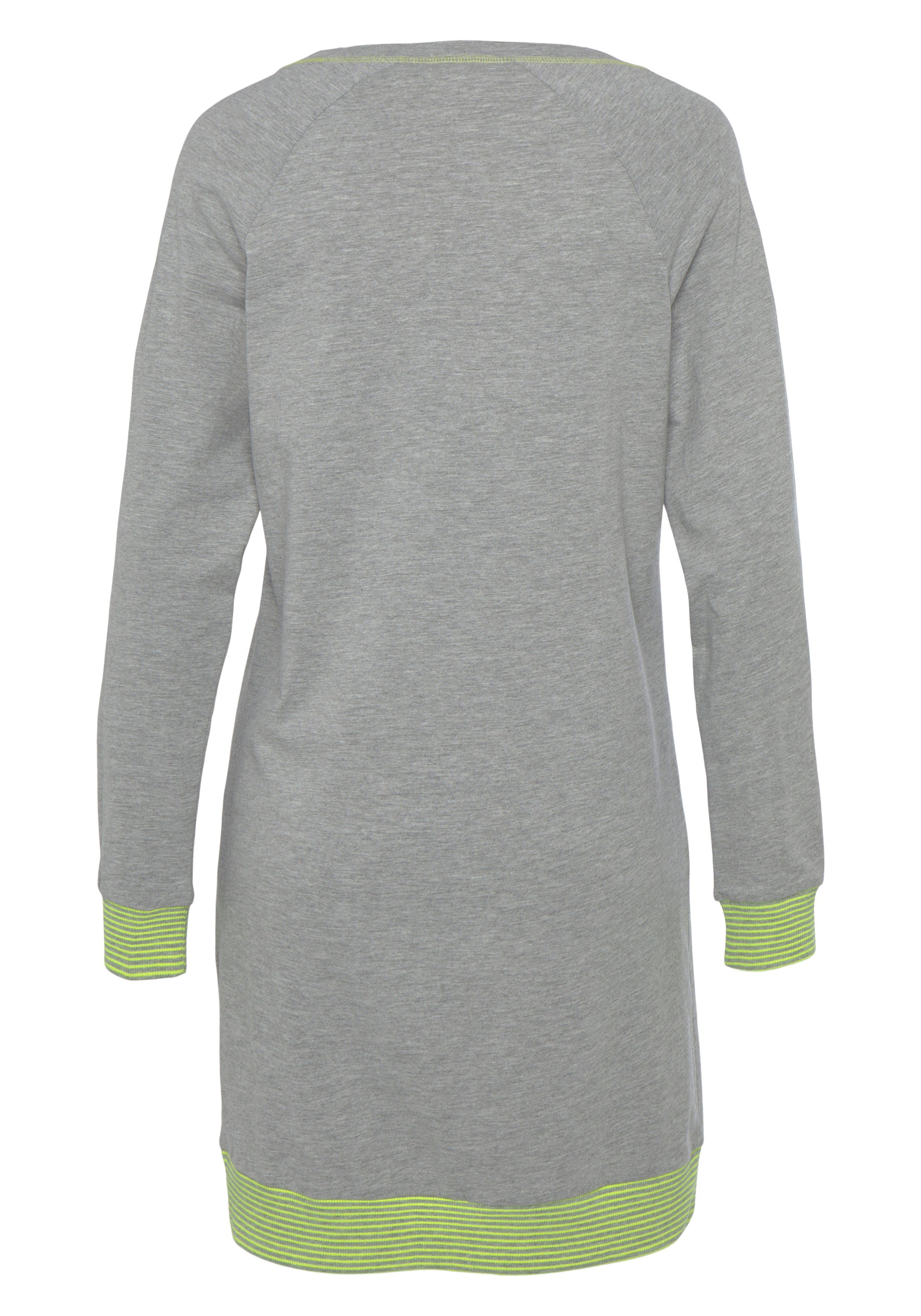 Vivance Dreams Nachthemd (1-teilig) mit dekorativen Flatlock-Nähten in Neonfarben