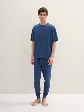 TOM TAILOR Pyjamaoberteil T-Shirt in Melange-Optik