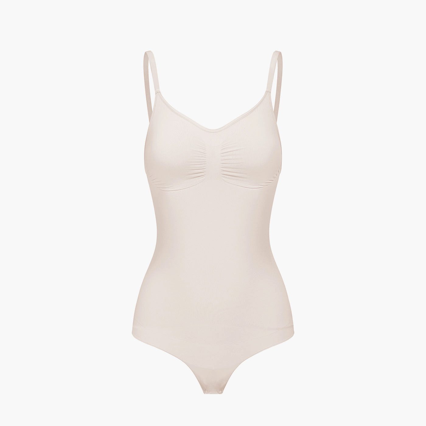 Creamy Fabrics Miederbody Bodysuit Sculpting Shapewear mit String-Sand-S (1-tlg) Figurformend