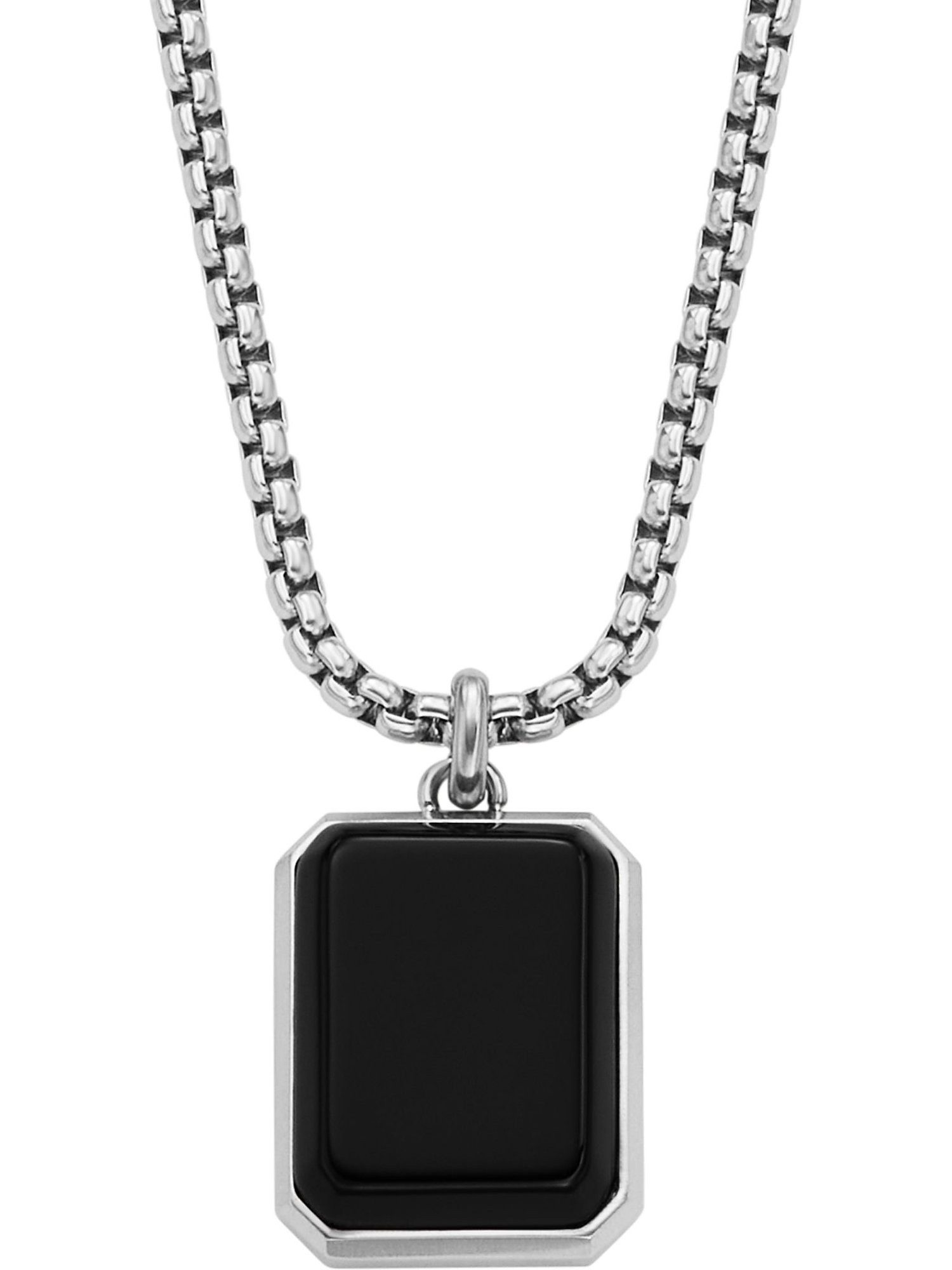 Fossil Collier Fossil Herren-Kette Edelstahl Achat günstig online kaufen