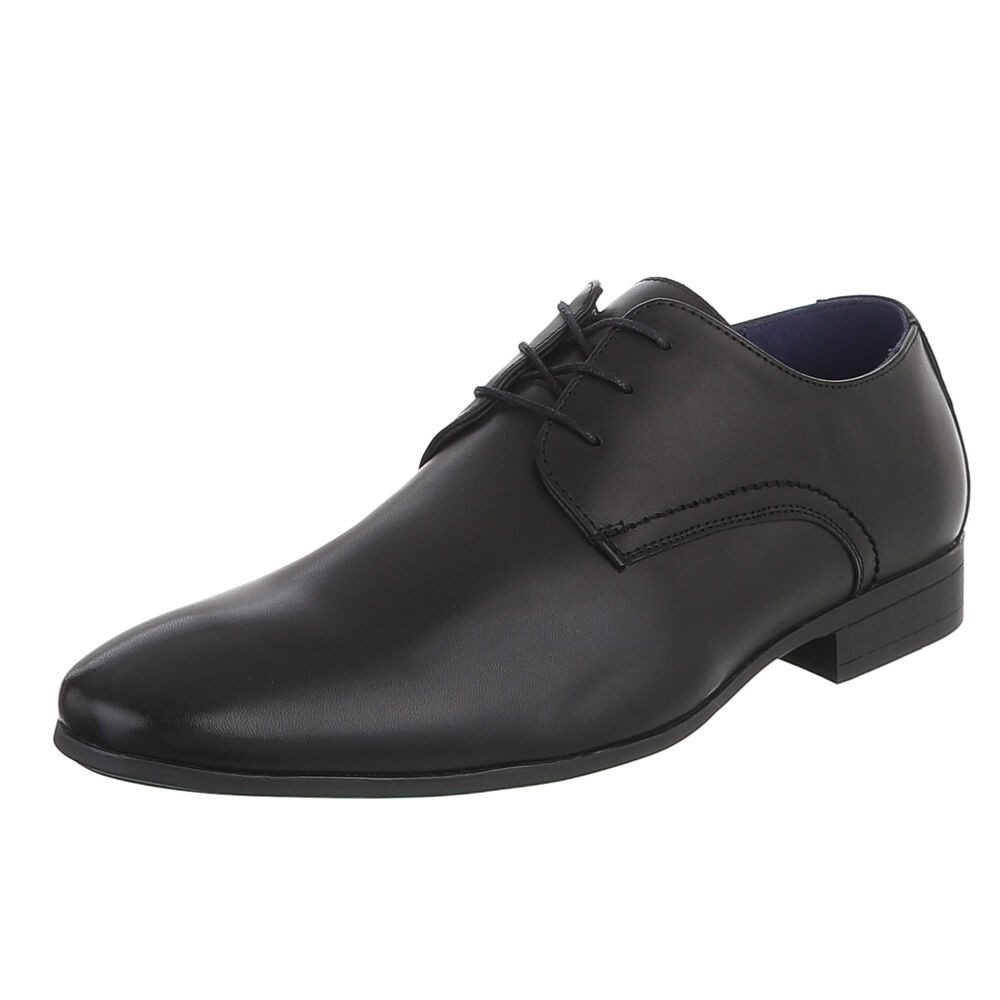 Coolwalk Herrenschuh Schnürer elegant für Business & Freizeit Schnürschuh (91917940) Blockabsatz Business-Schuhe in Schwarz