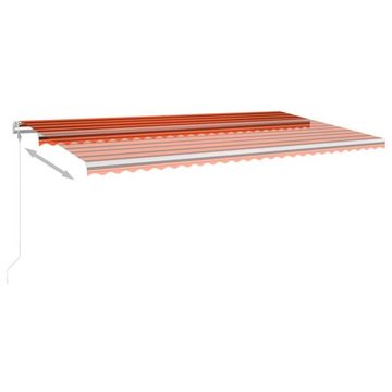 furnicato Markise Automatisch Einziehbar 600x350 cm Orange und Braun