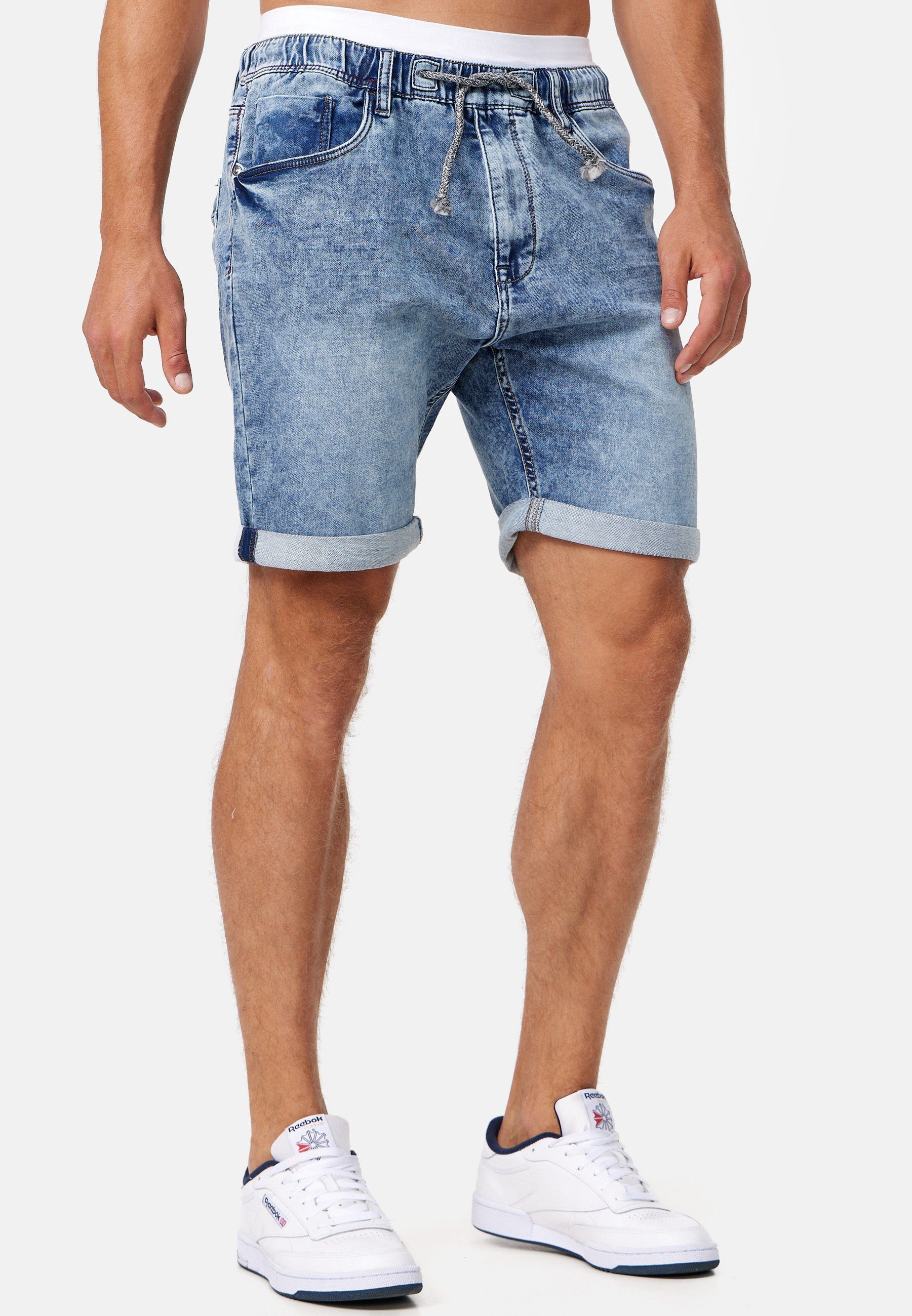 Indicode Jeansshorts Denim Blue Kadin