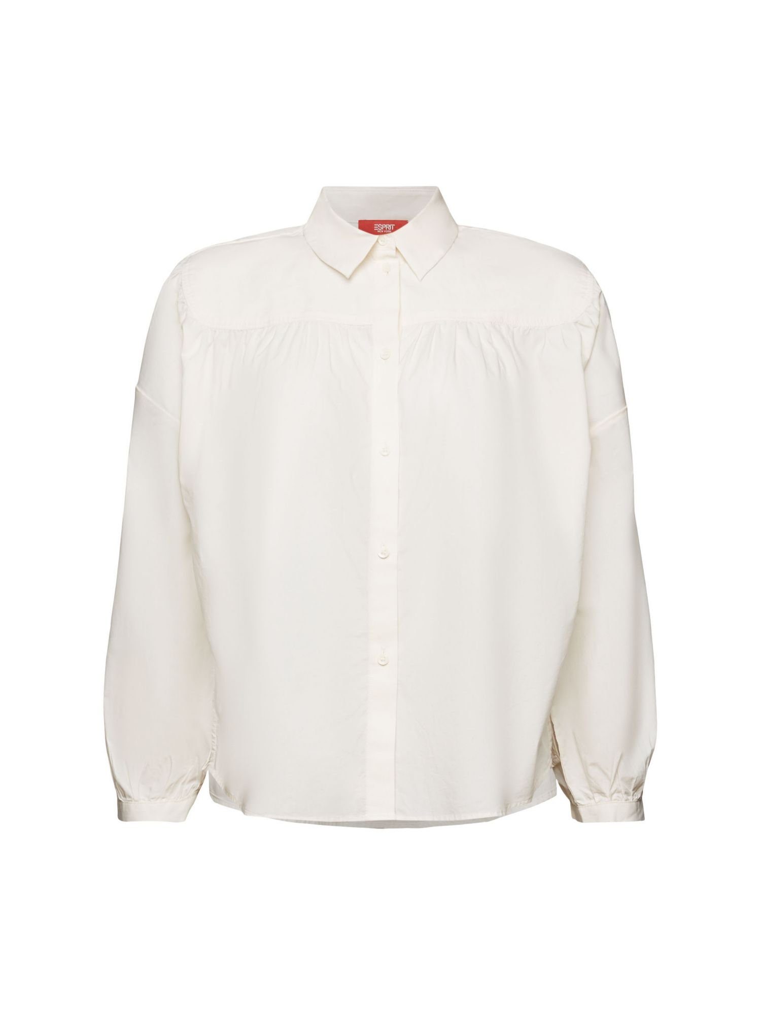 Esprit Collection Hemdbluse Popeline-Bluse, 100 % Baumwolle