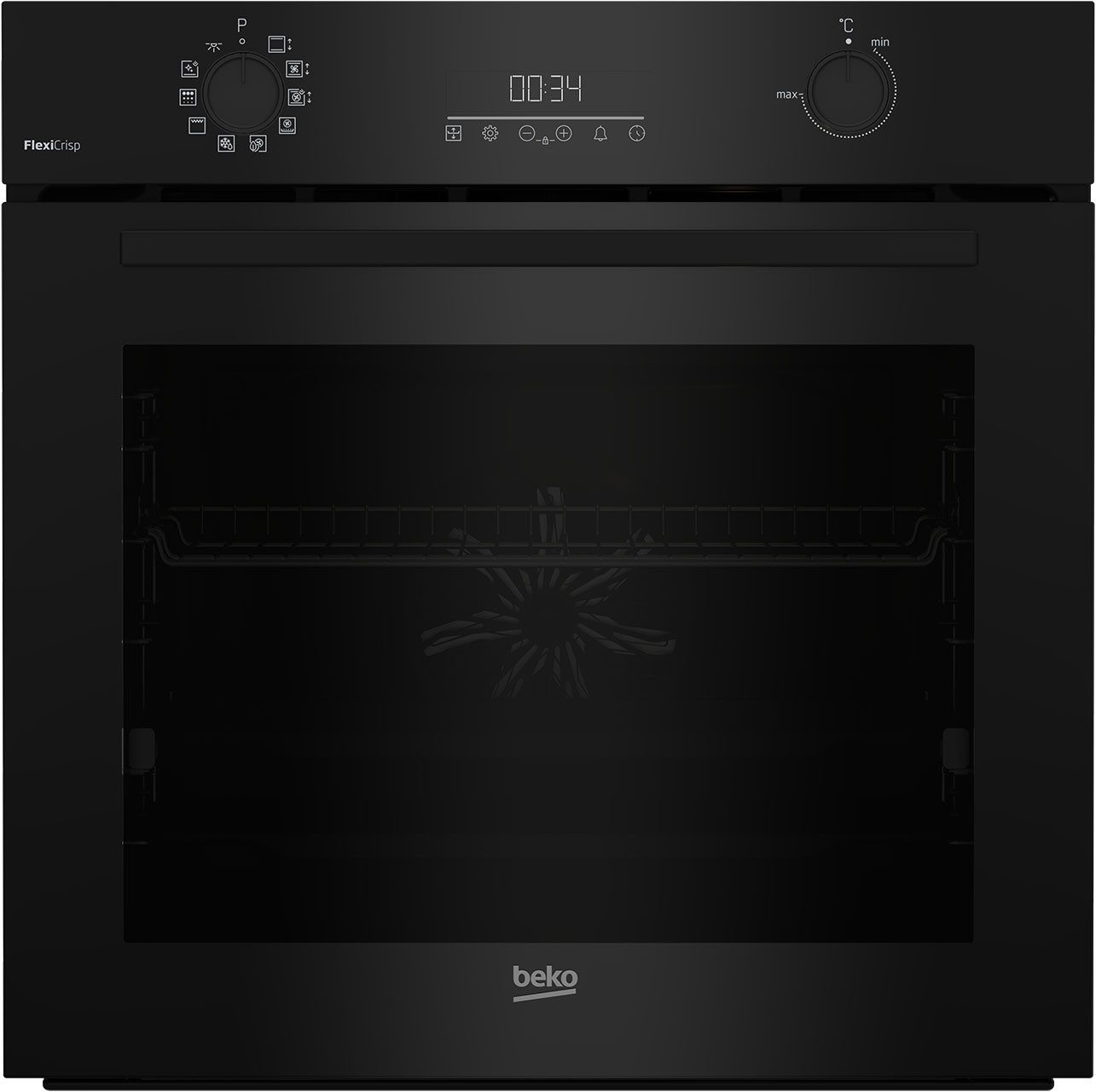 BEKO Einbaubackofen BCBIS17300BMPF, mit 1-fach-Teleskopauszug, SteamShine, Die matte Optik sorgt für ein elegantes und modernes Aussehen