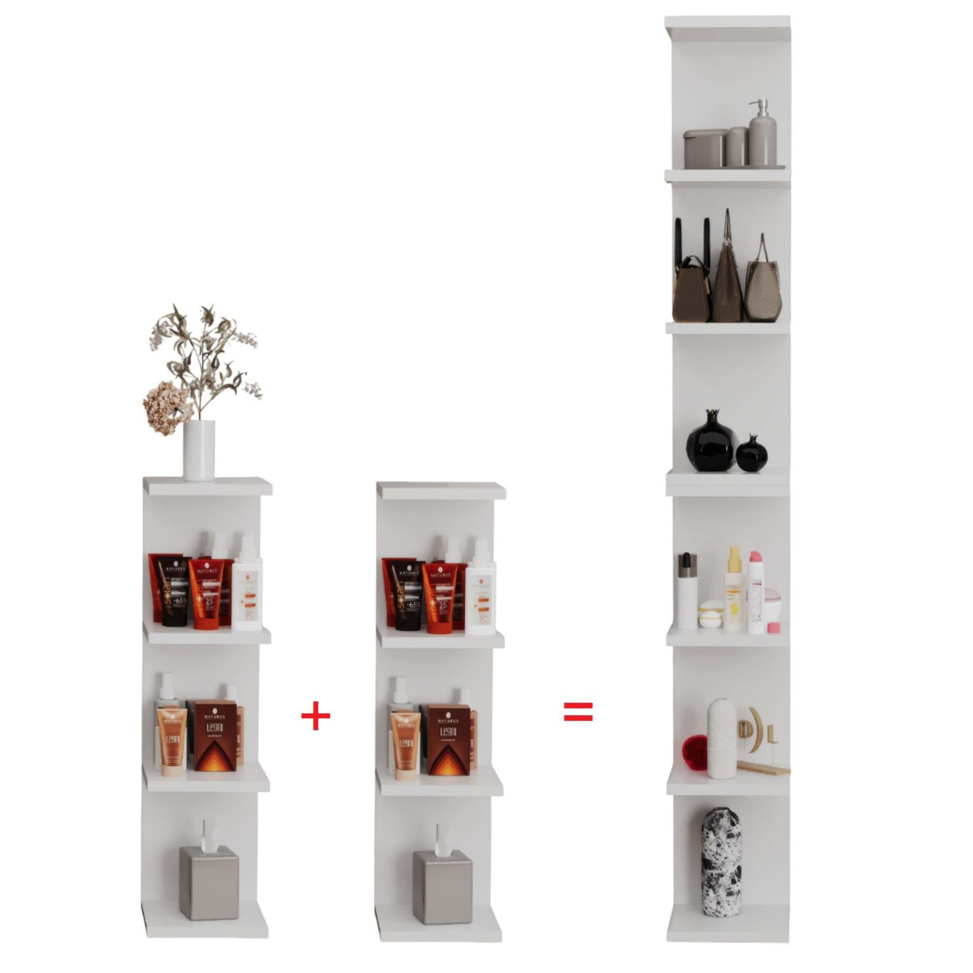 Aileenstore Wandregal DIVA, teilbares Regal, schwebendes Design, 25x185 cm