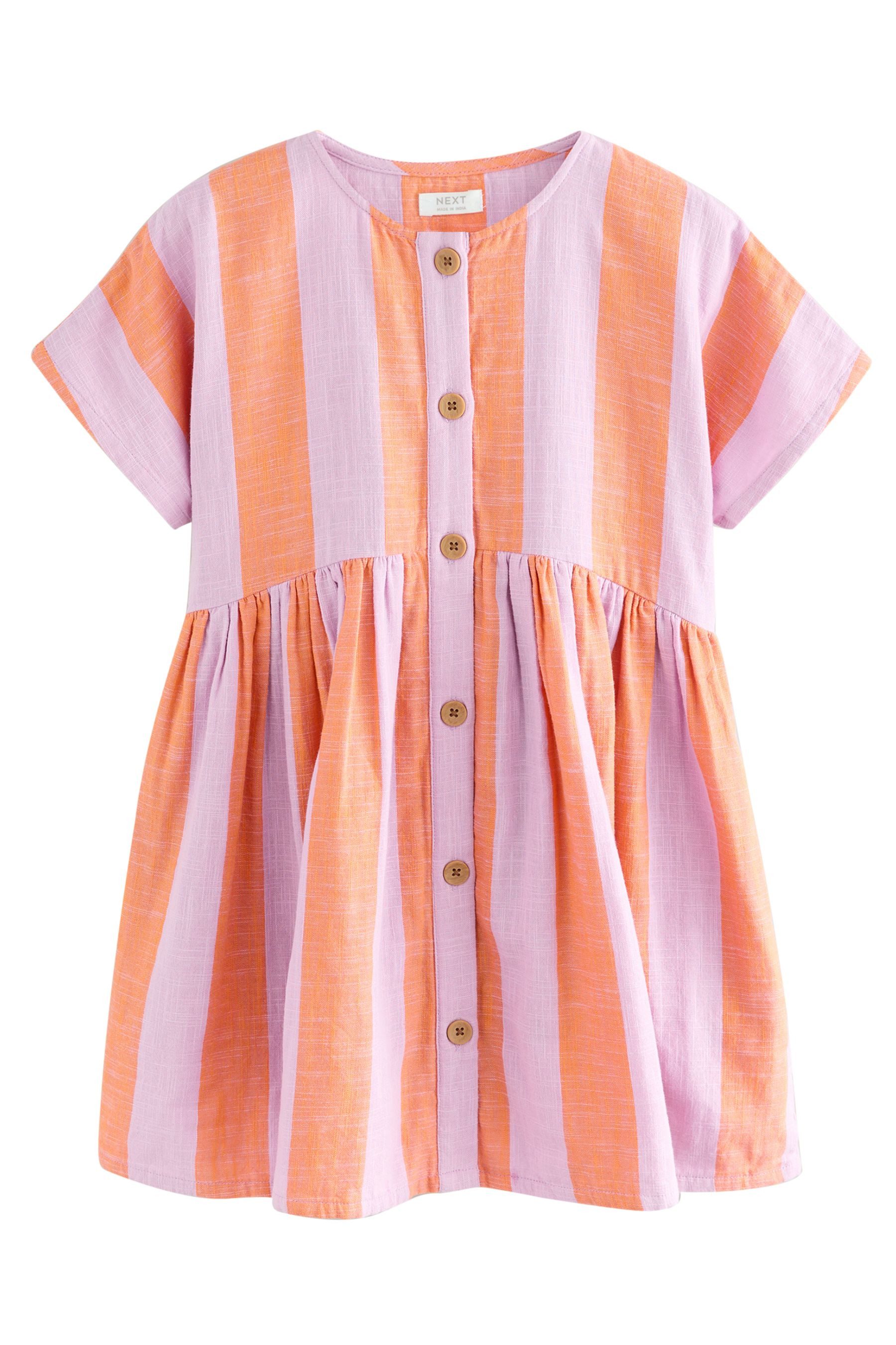 Next Jeanskleid Kleid mit Knopfdetail (1-tlg)