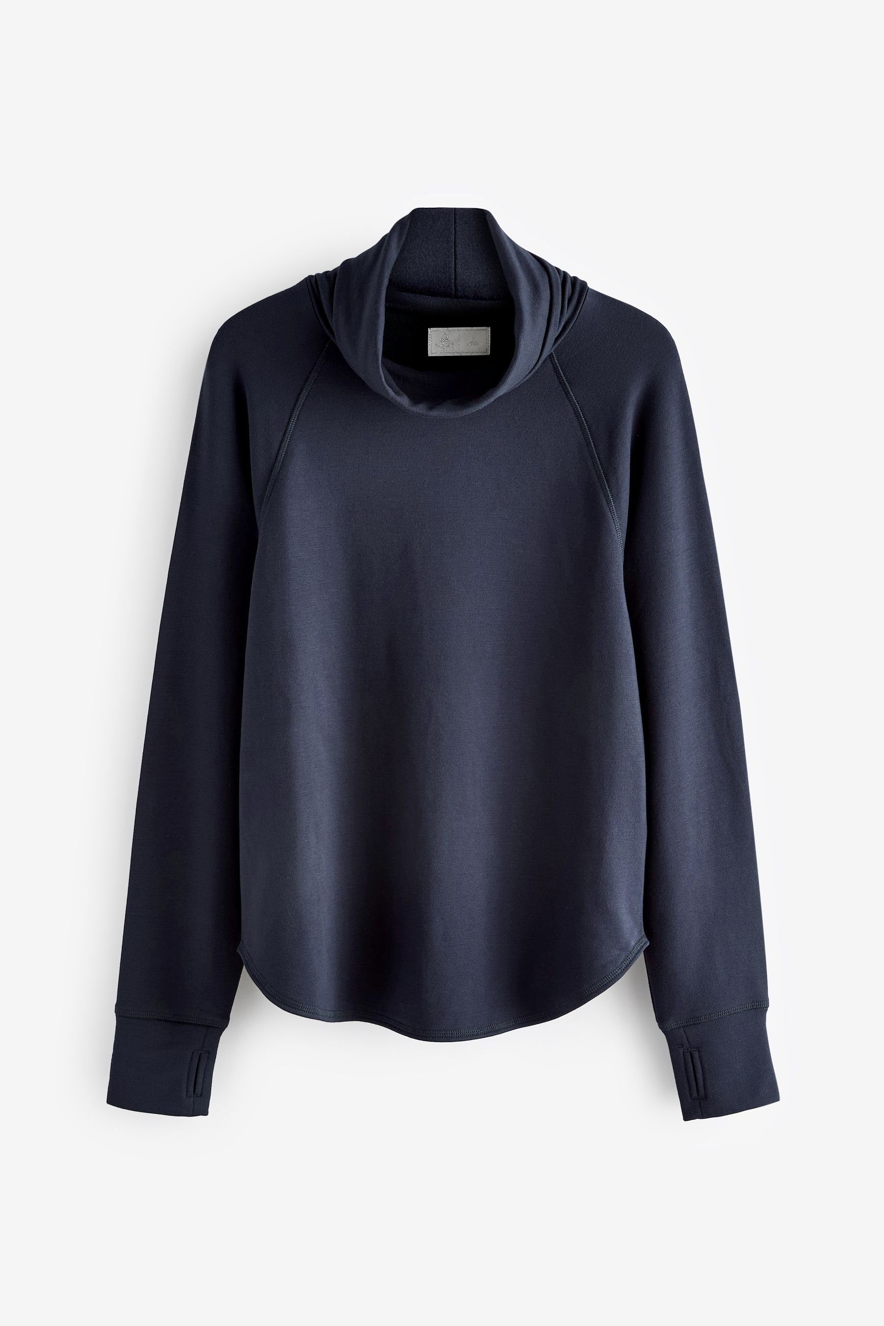 Next Sweatshirt Weiches Langarmtop mit Wasserfallausschnitt (1-tlg) Navy Blue | Sweatshirts