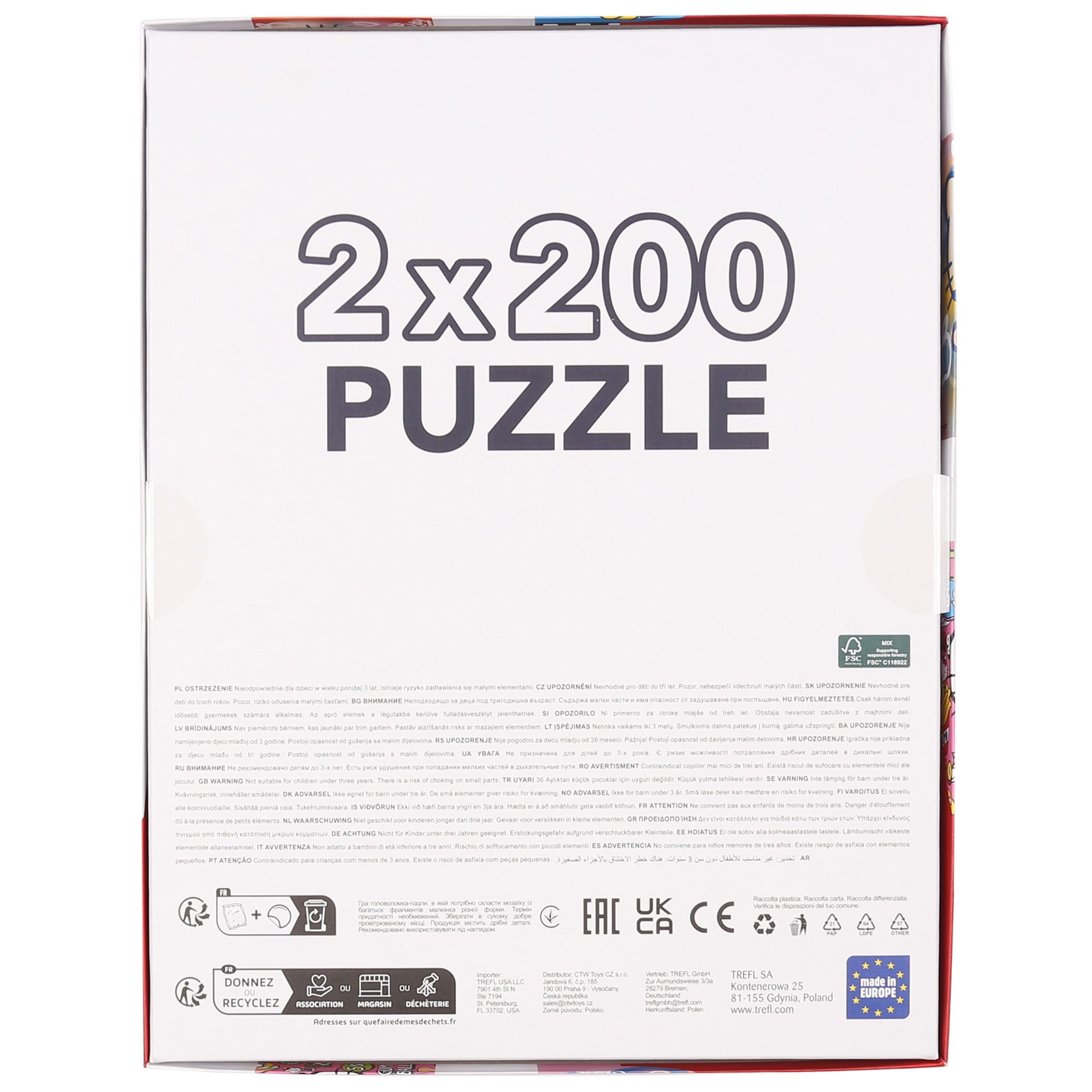 Sarcia.eu Puzzle Hello Kitty und Freunde Puzzle 2x200 Elemente TREFL, Puzzleteile