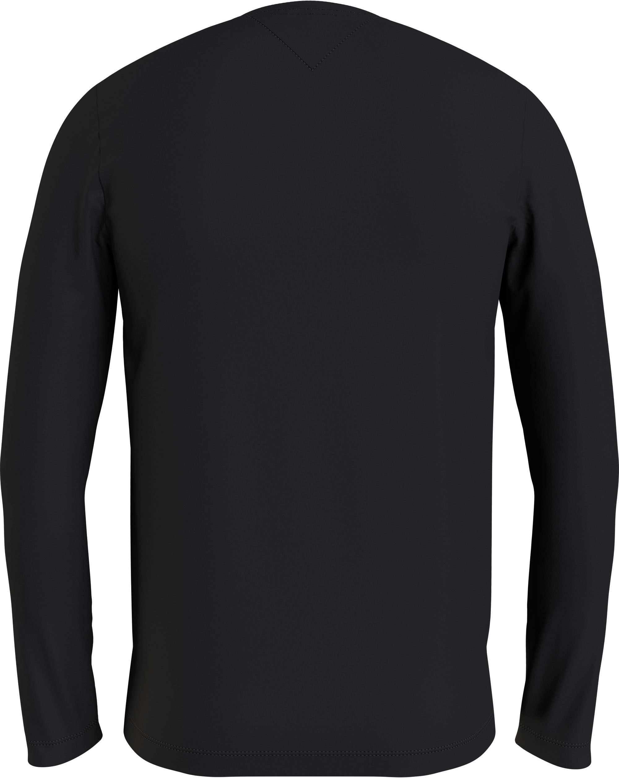 Tommy Hilfiger Langarmshirt black aus SLIM Baumwollstretch SLEEVE FIT STRETCH biologischem LONG