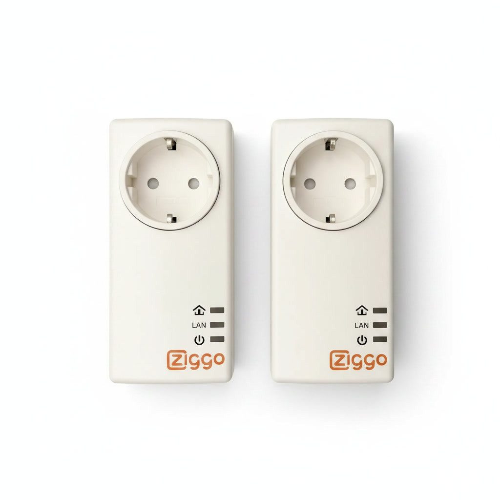 FADEDA Powerline Adapter 2er-Set, 1000 MBit/s (2x Kabel-Einspeiser / Sender) Netzwerk-Adapter Typ E+F Stecker zu Schutzkontakt Typ: F / Schutzkontakt Typ: E, GIGABIT LAN-ANSCHLUSS: 1000 MBit/s Highspeed-Port an jedem Adapter